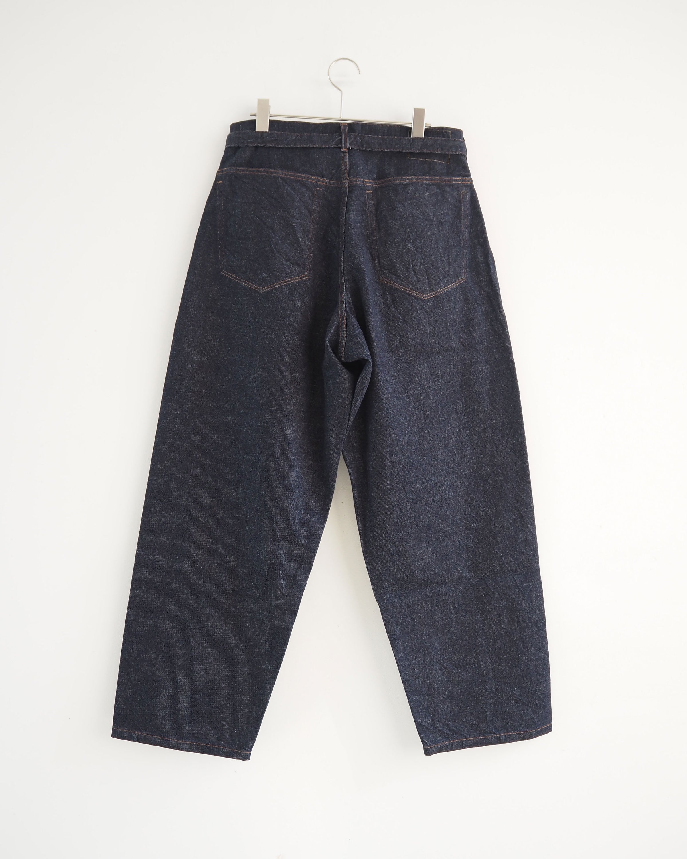 12.9oz Selvage Denim GI-belt Pants, Indigo