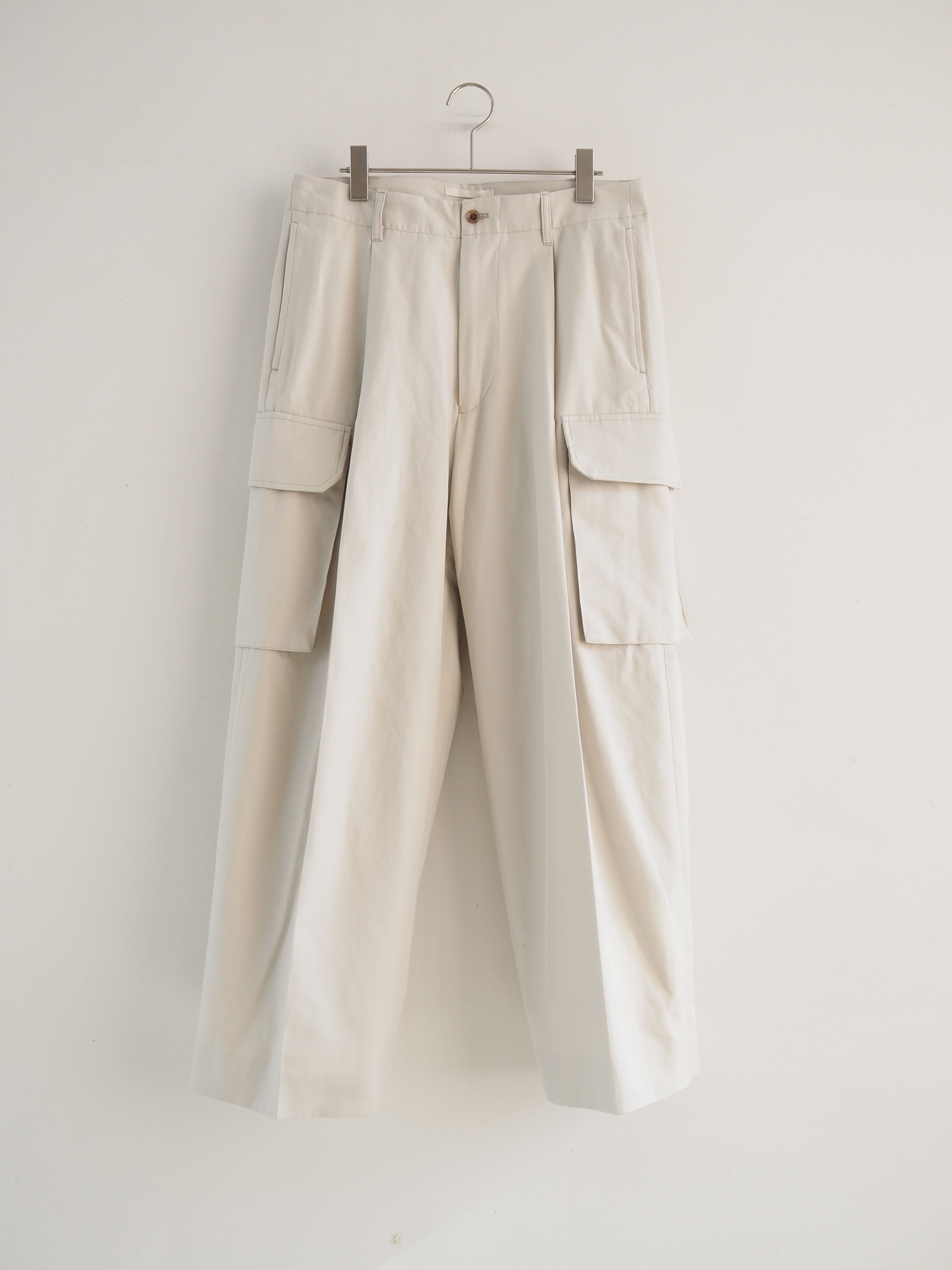 Drill Chambray Super Wide 6P Slacks, Orchid White