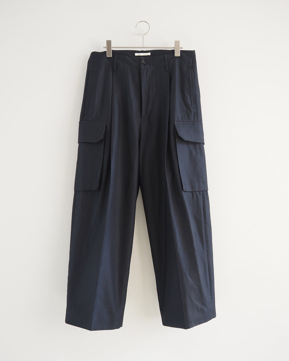 Drill Chambray Super Wide 6P Slacks, Carbon Navy