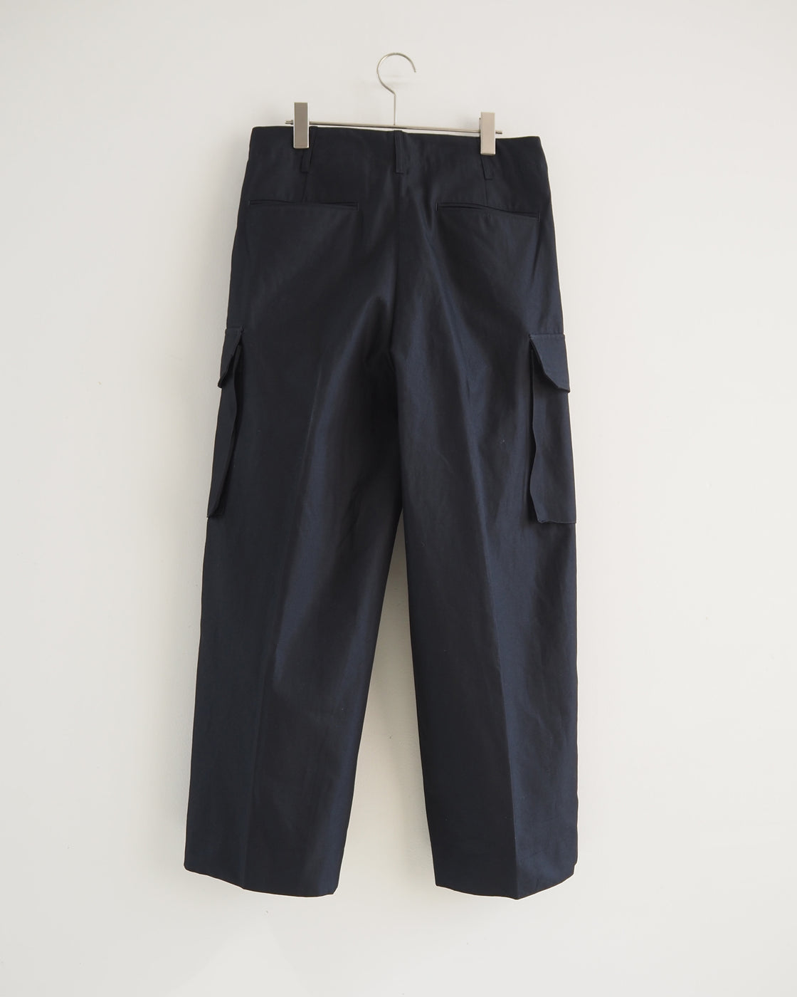 Drill Chambray Super Wide 6P Slacks, Carbon Navy