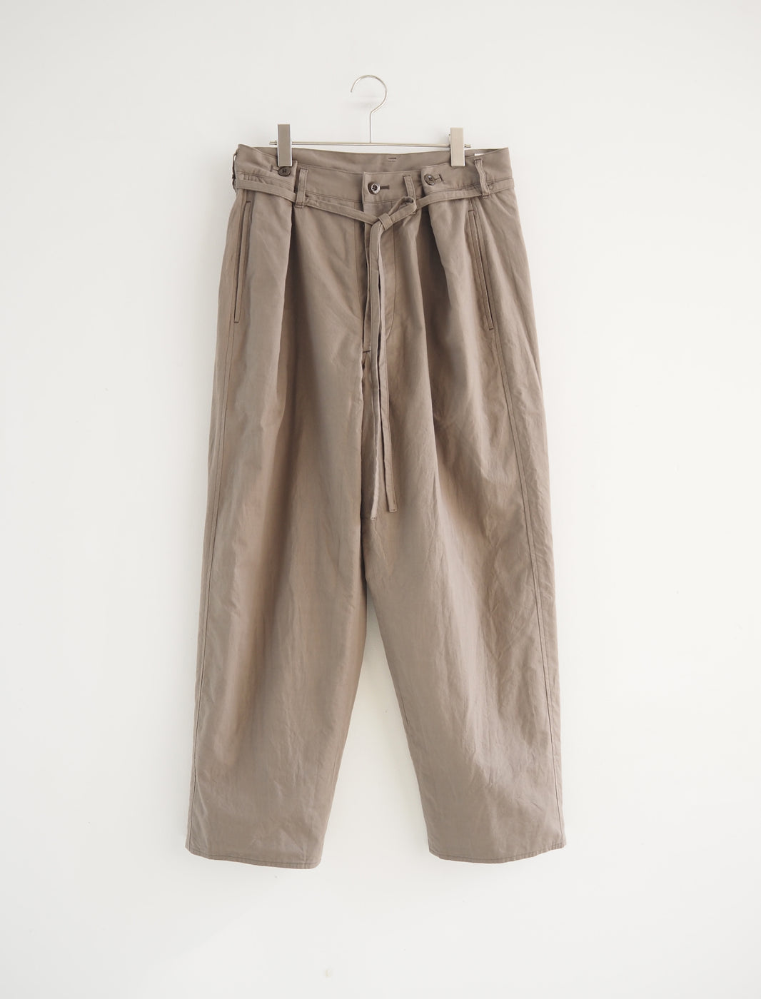 Selvage Twill Button Tuck Easy Pants, Sage