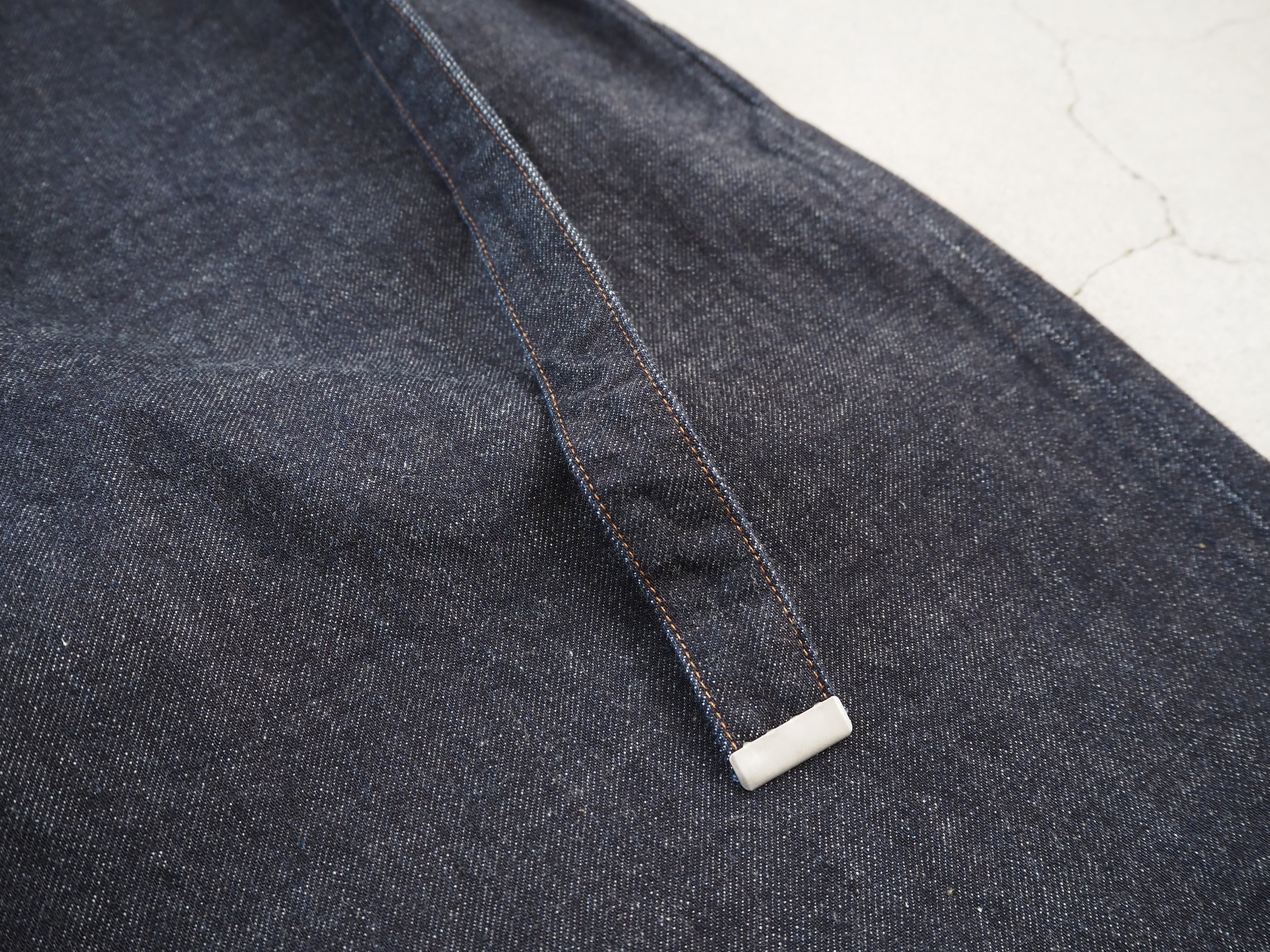 12.9oz Selvage Denim GI-belt Pants, Indigo
