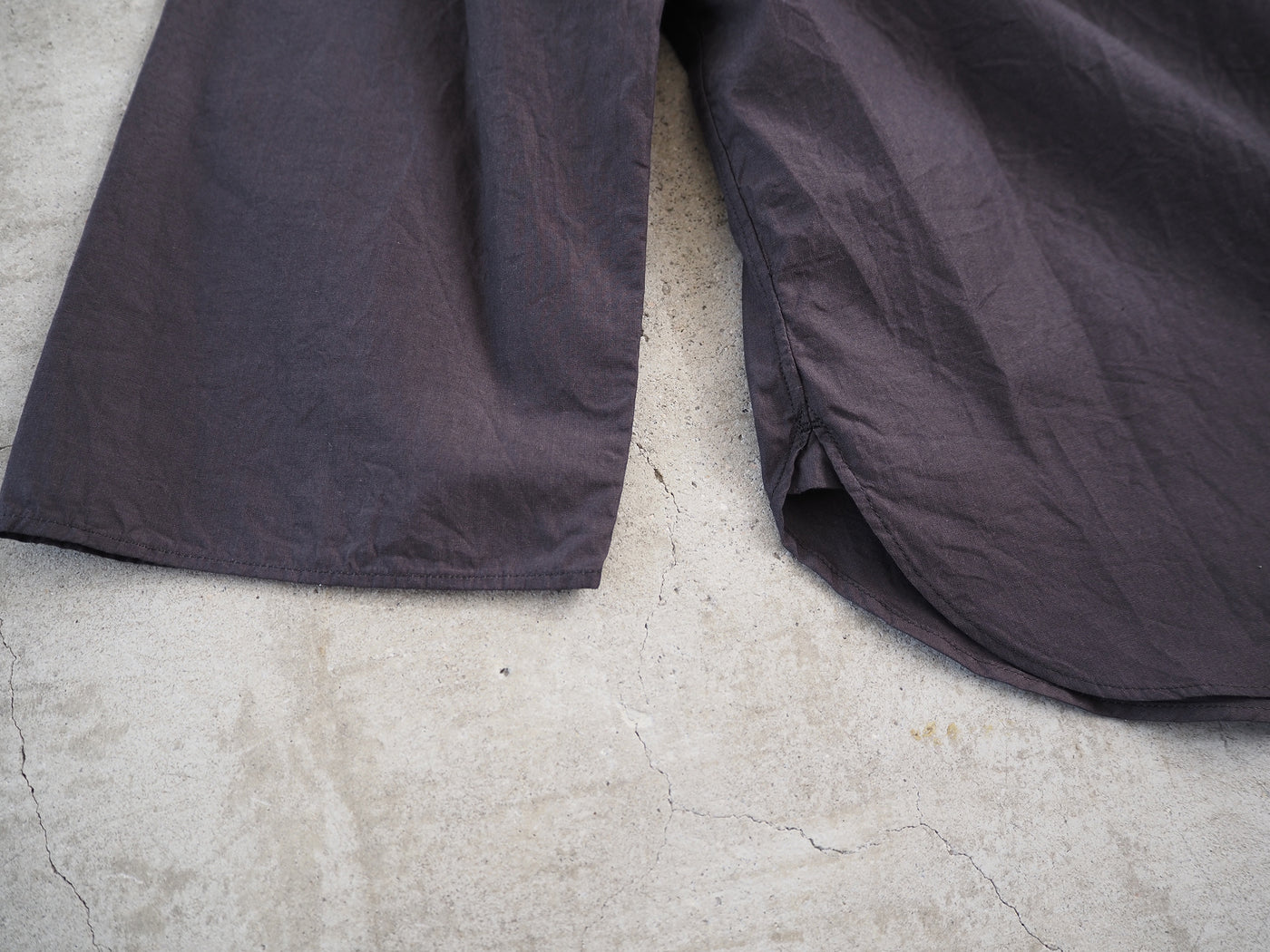 Chambray Cuffless Shirt, Charcoal