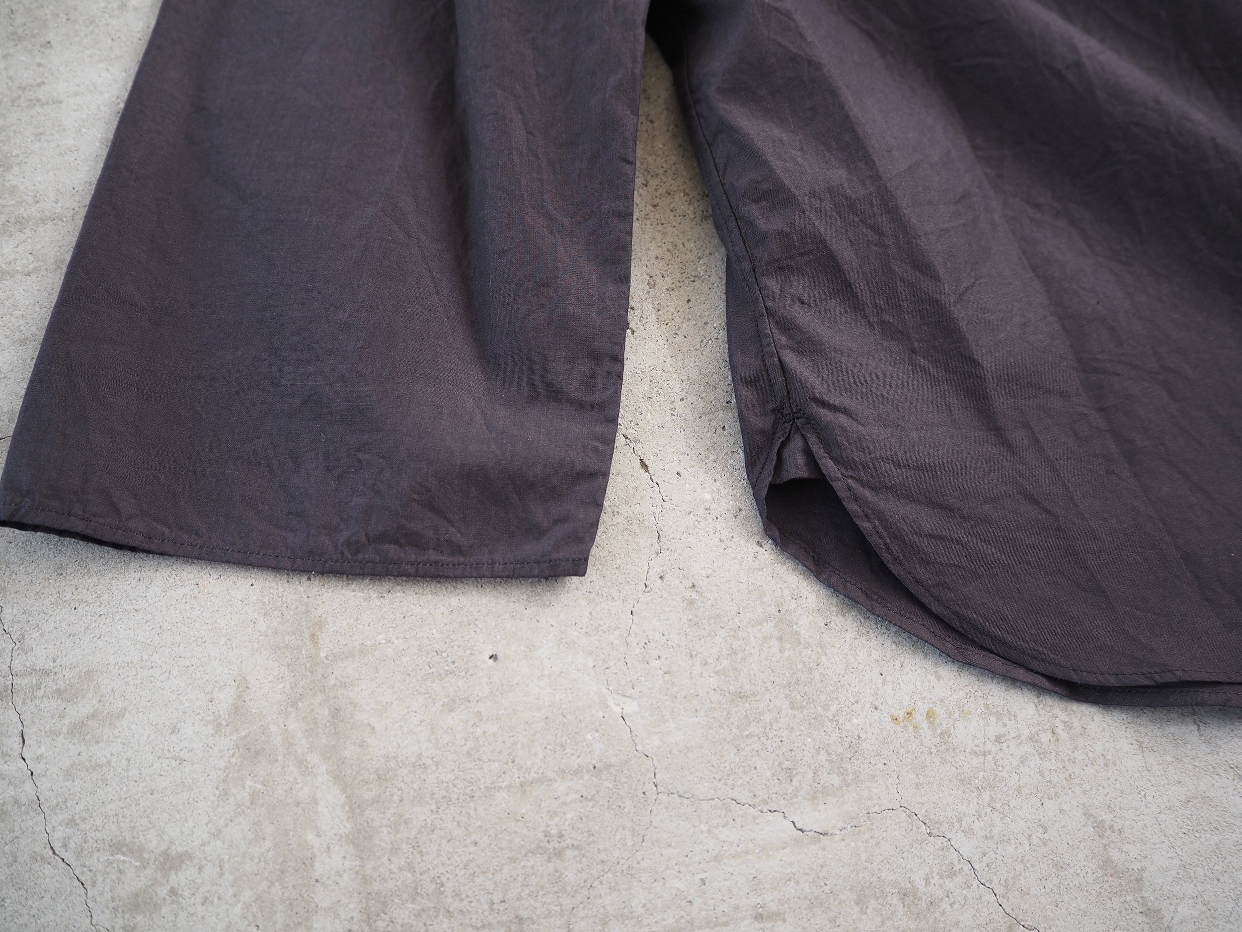 Chambray Cuffless Shirt, Charcoal