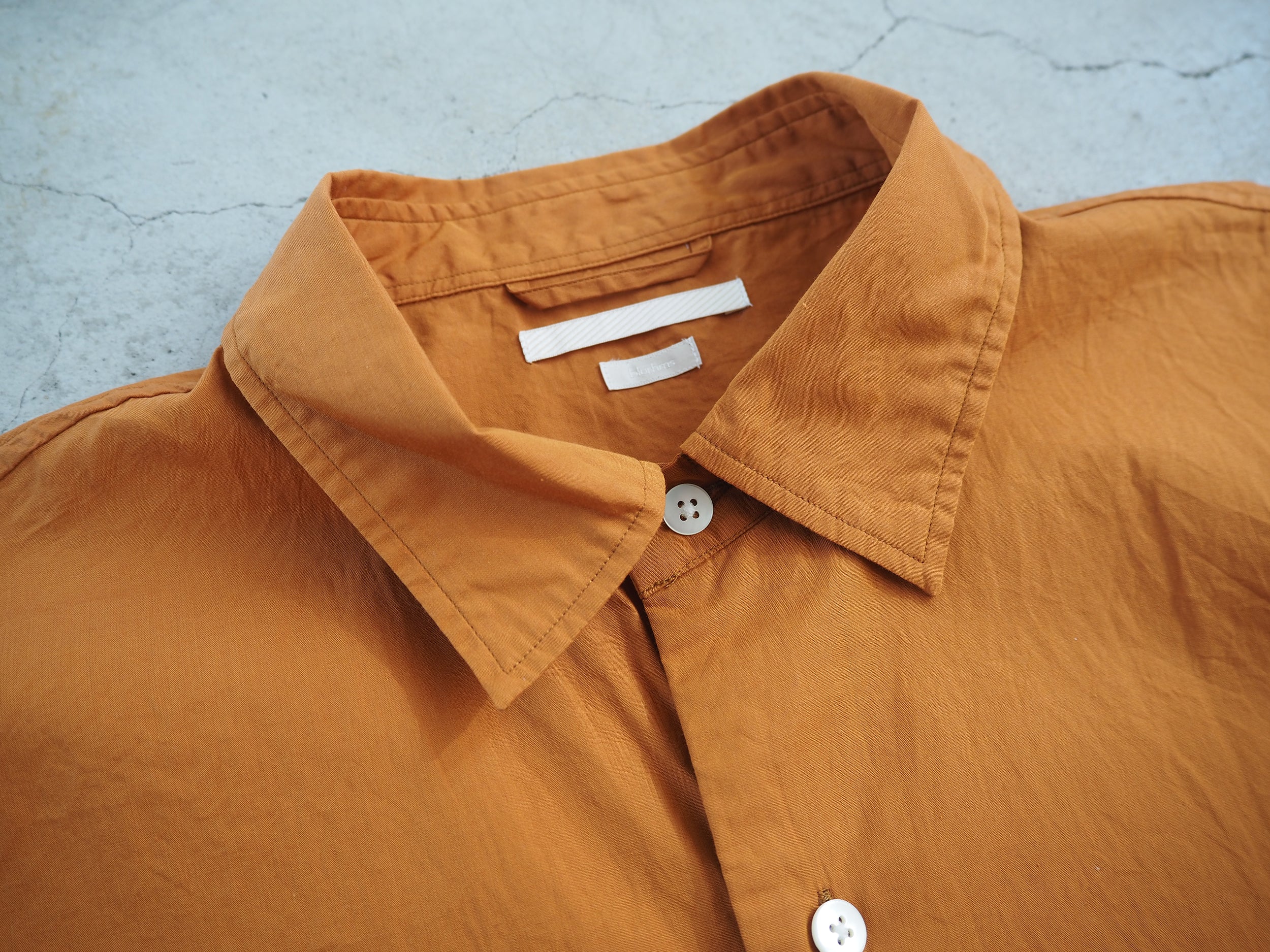 Chambray Cuffless Shirt, Terracotta