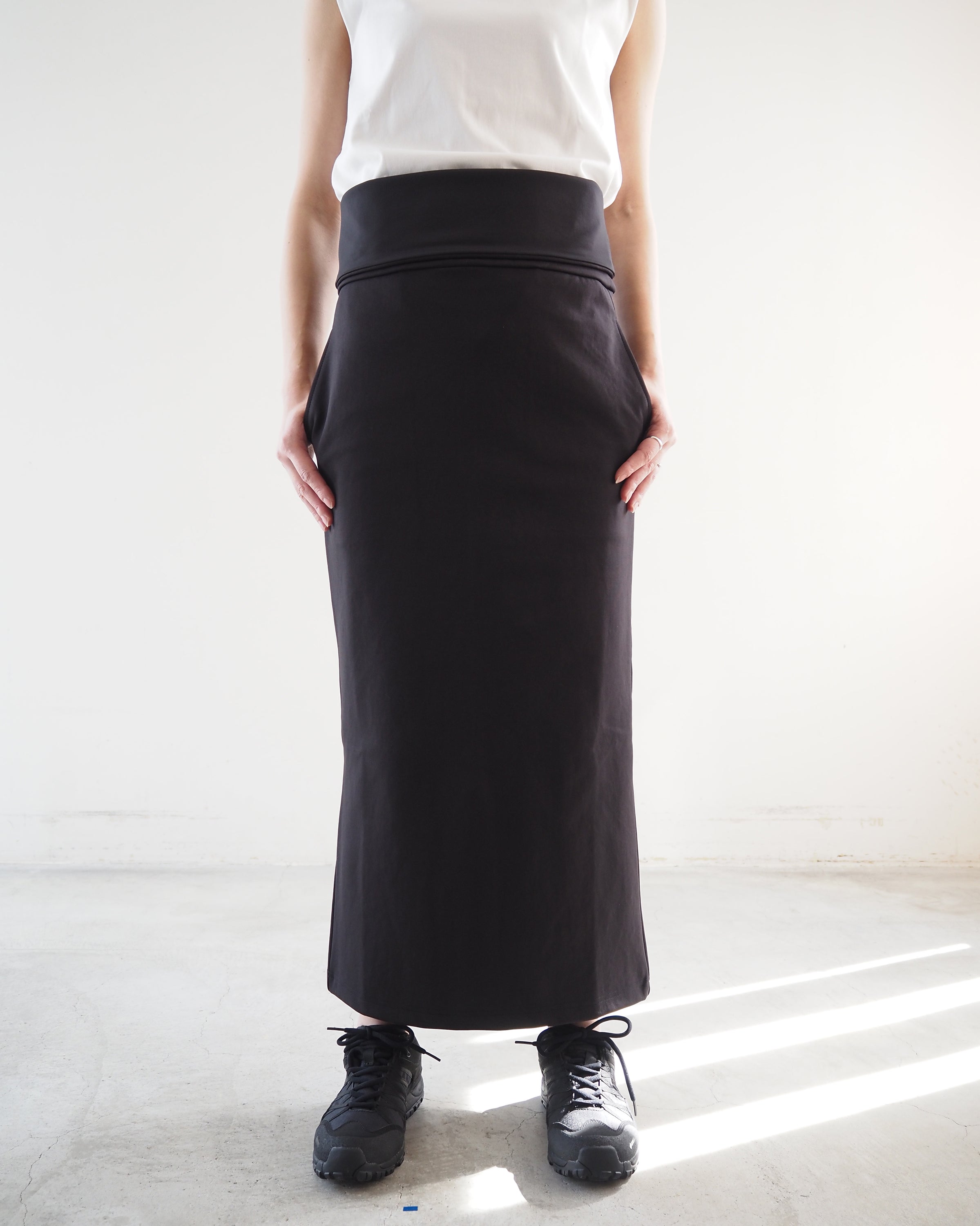 Pencil Two Way Skirt, Charcoal