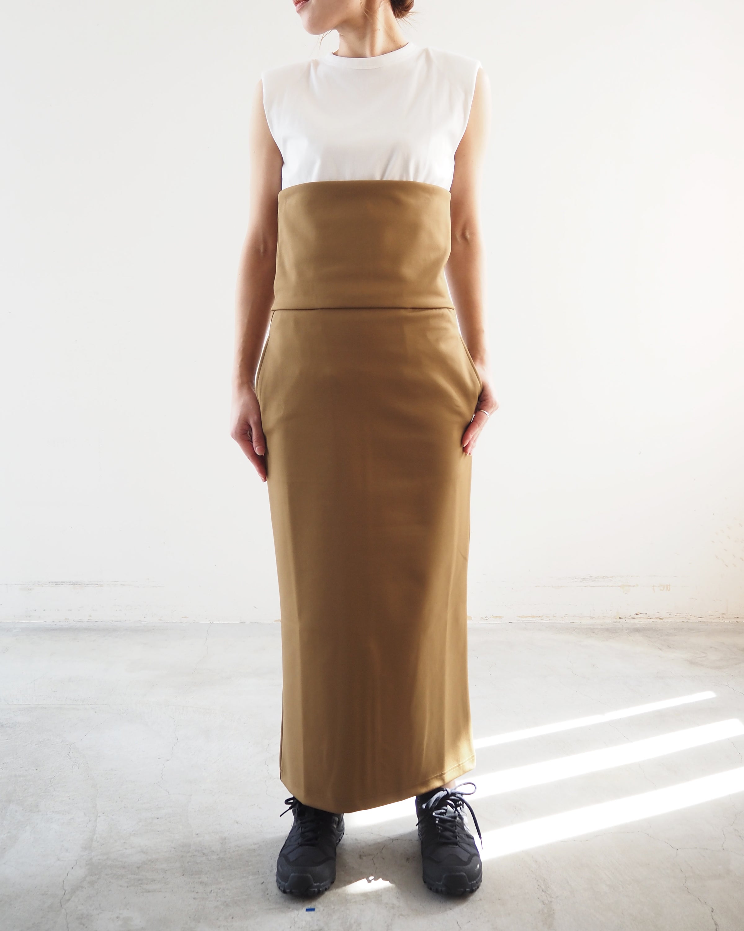 Pencil Two Way Skirt, Mustard