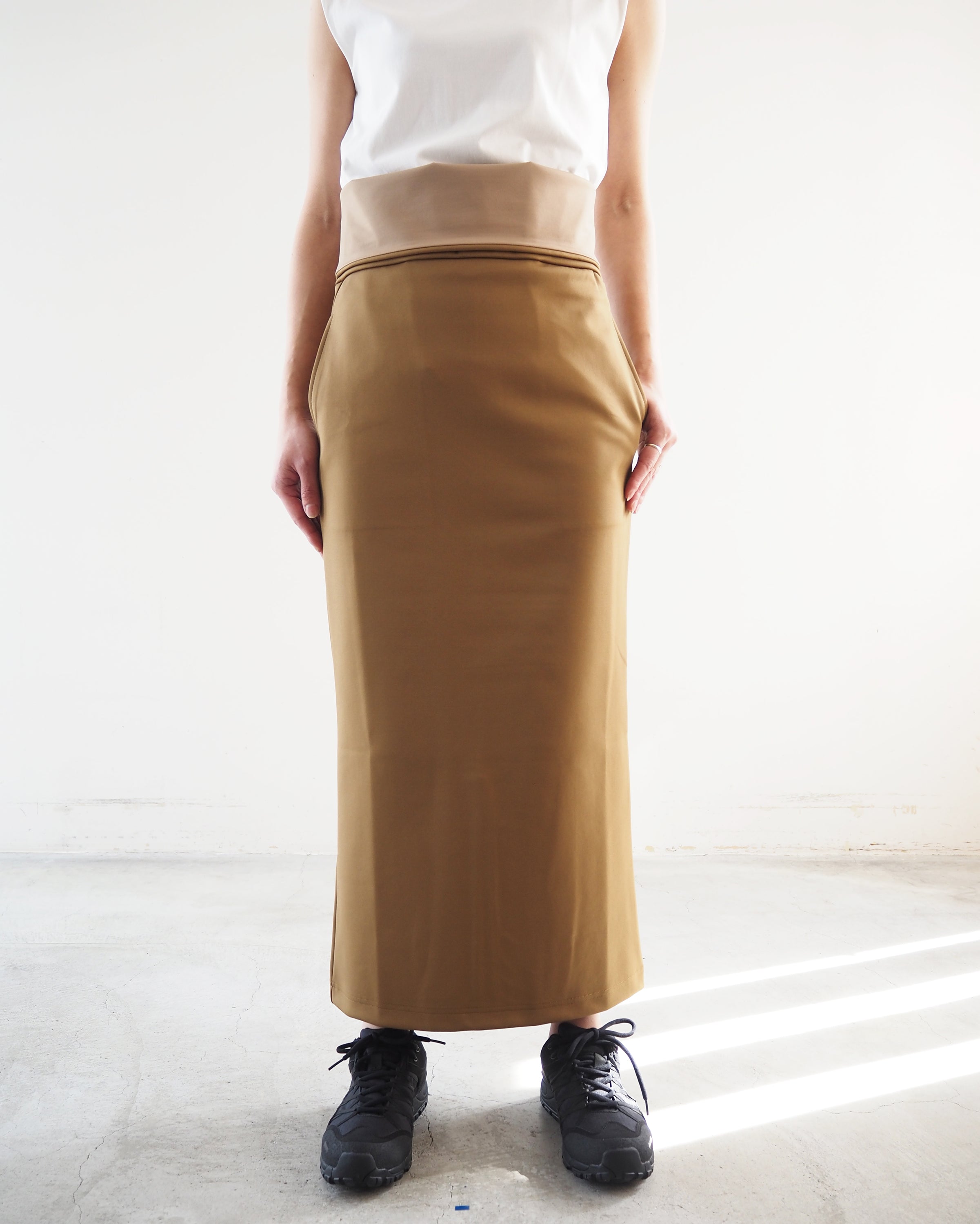 Pencil Two Way Skirt, Mustard