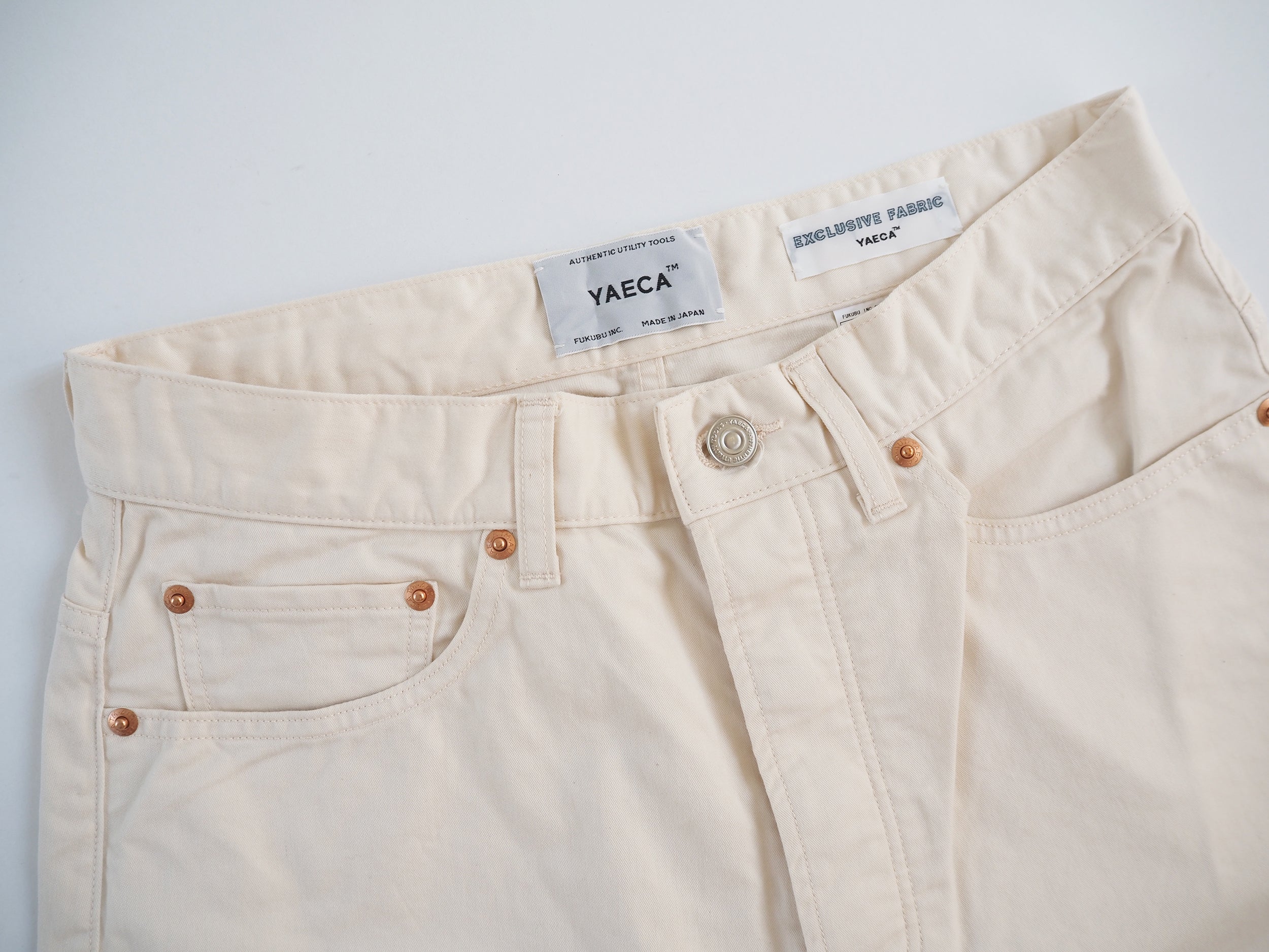 Wide tapered pants, Natural