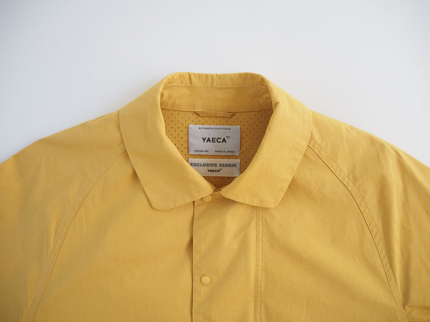 Zip & Button Coat Short, Kusaki Yellow