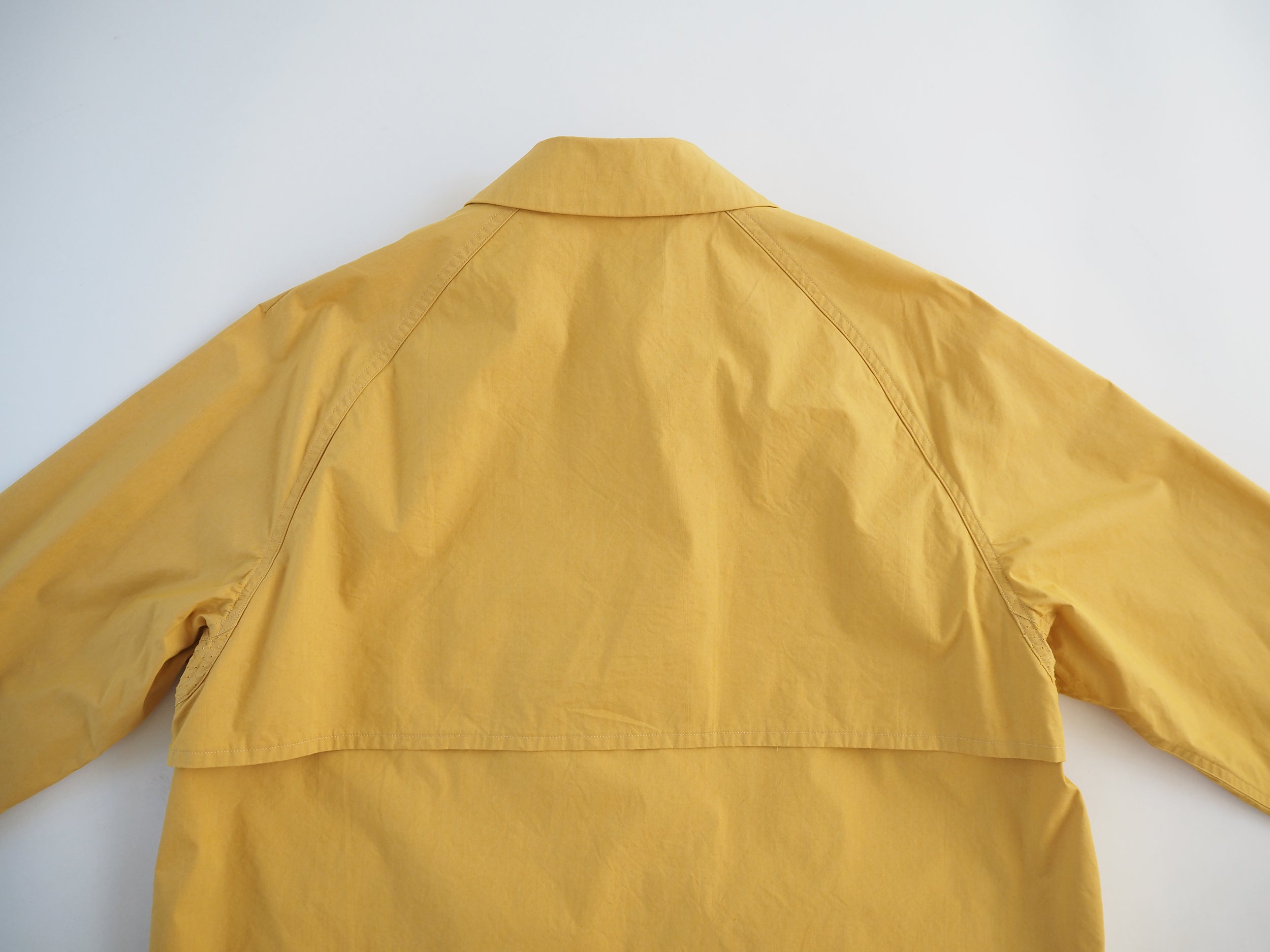 Zip & Button Coat Short, Kusaki Yellow