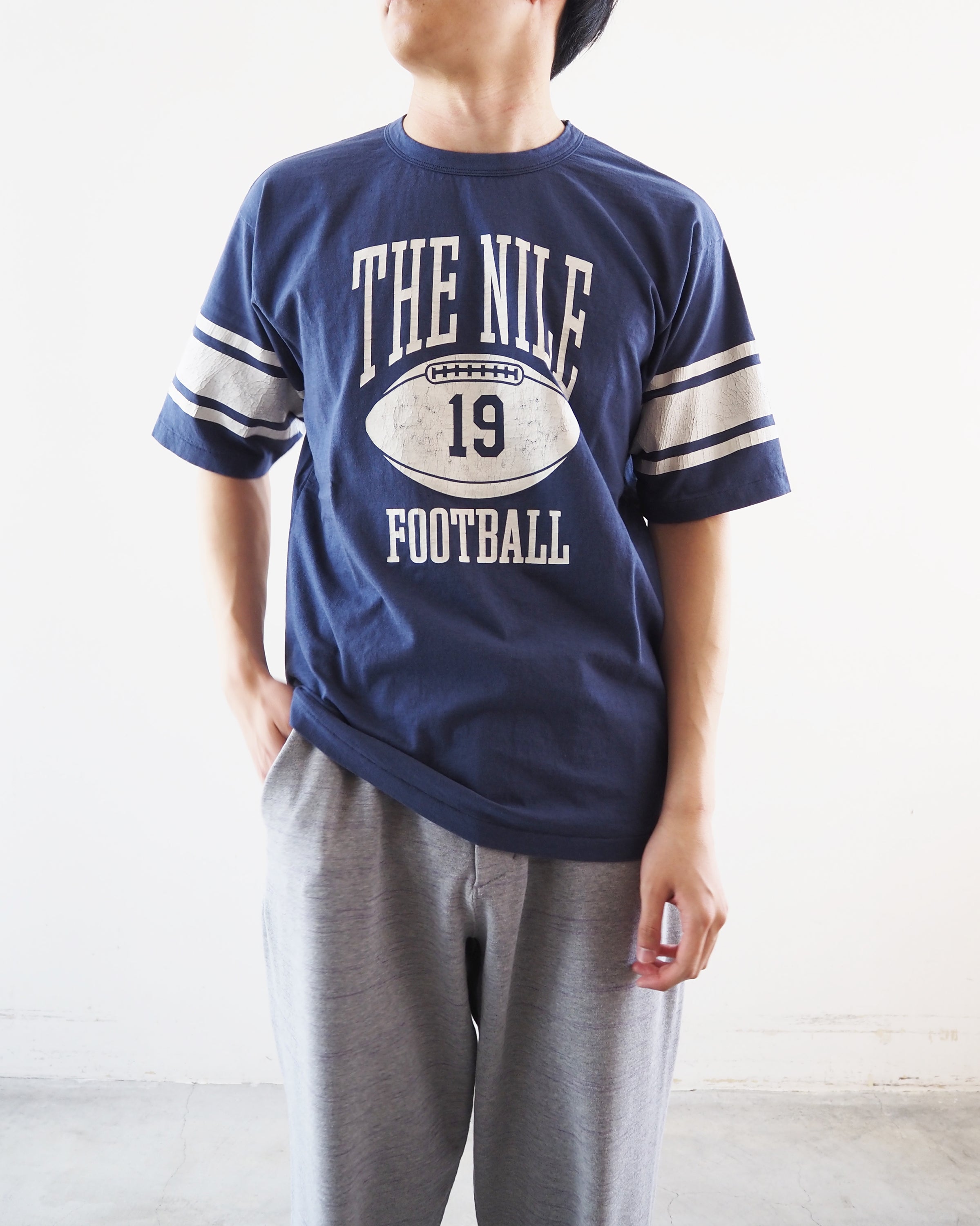 Football Short-Sleeved Tee Shirt, Navy