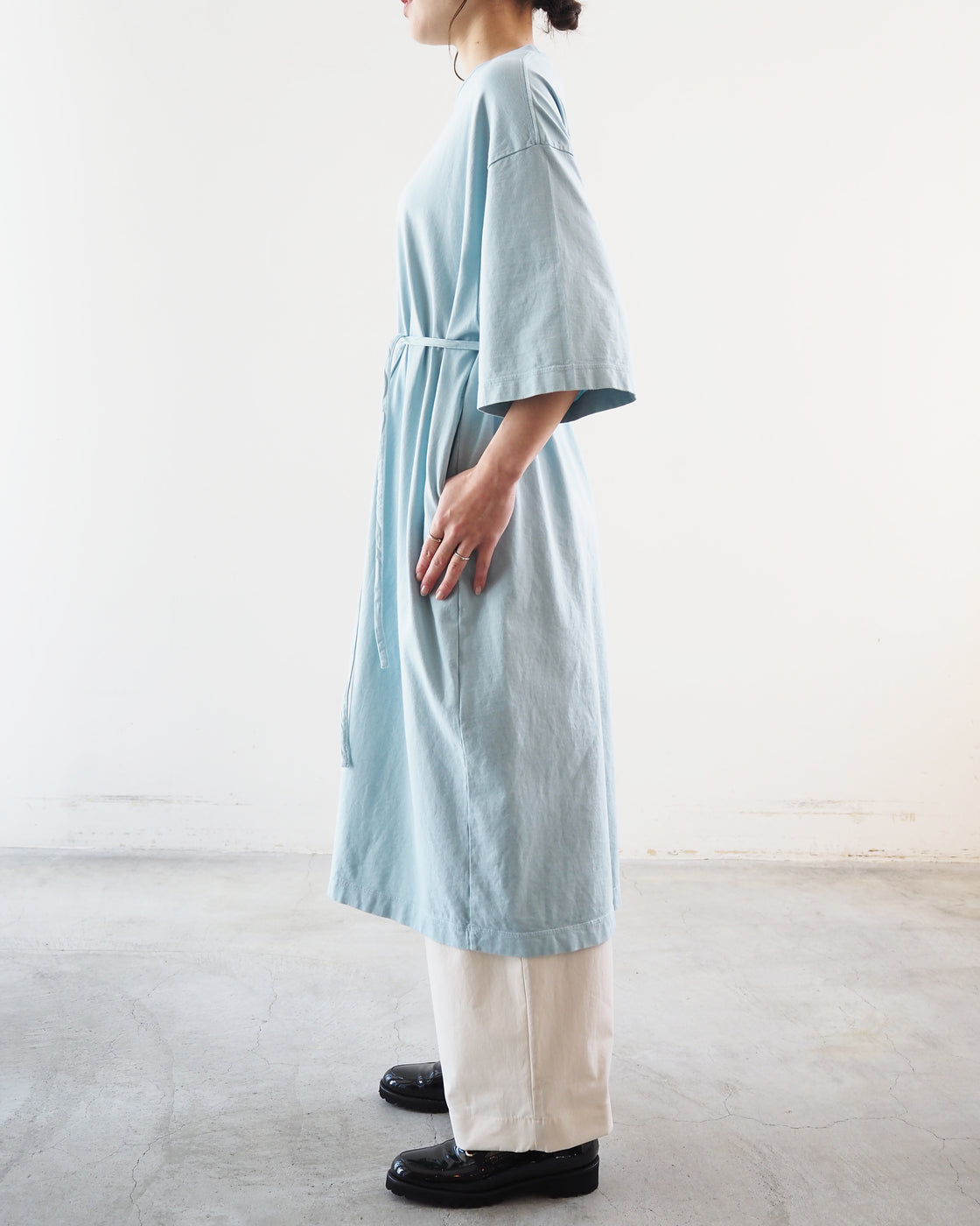 high gauge plating Dress, Mint Blue