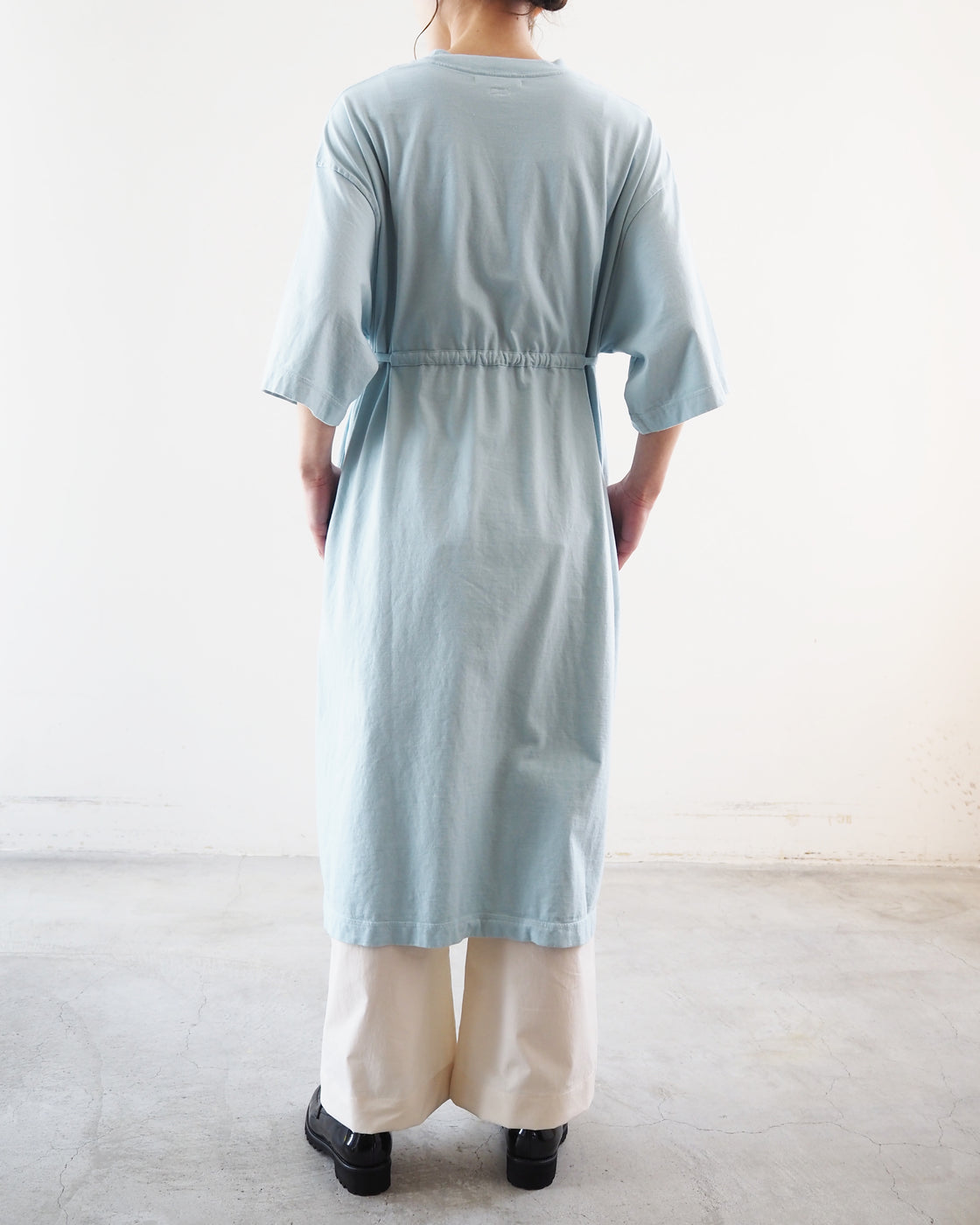 high gauge plating Dress, Mint Blue