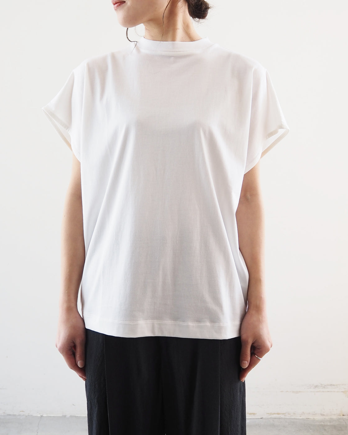 Drop Shoulder Top, White