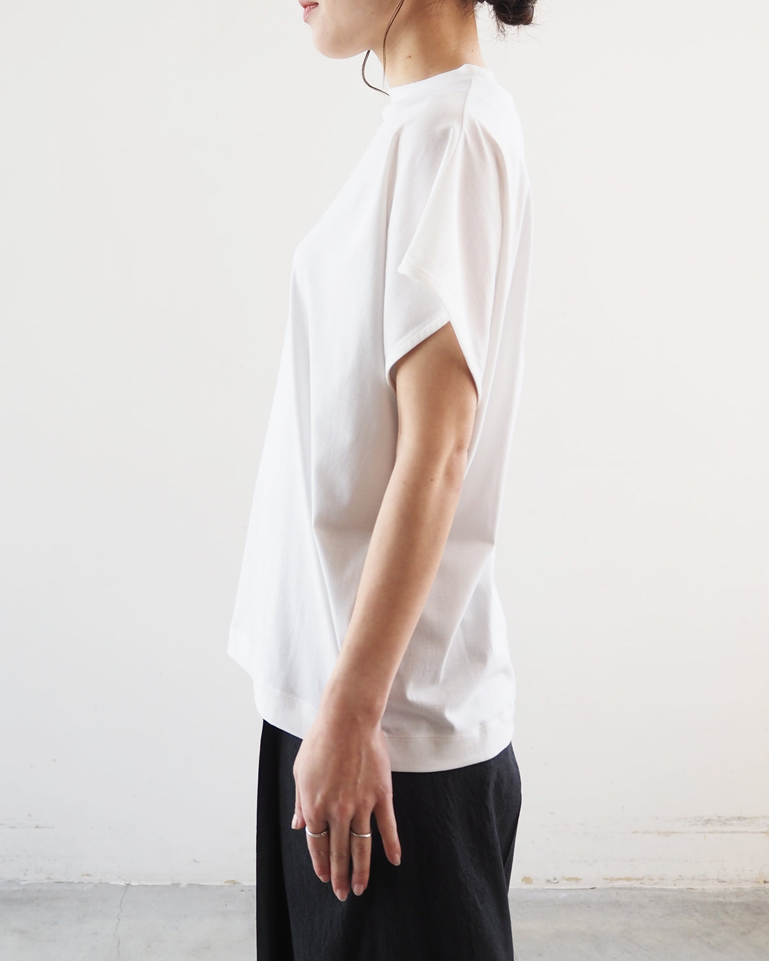 Drop Shoulder Top, White