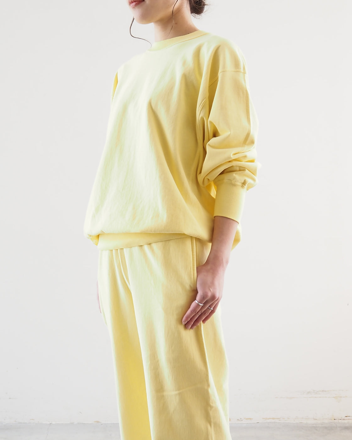 Light Sweat Crew Neck Pullover, Yellow