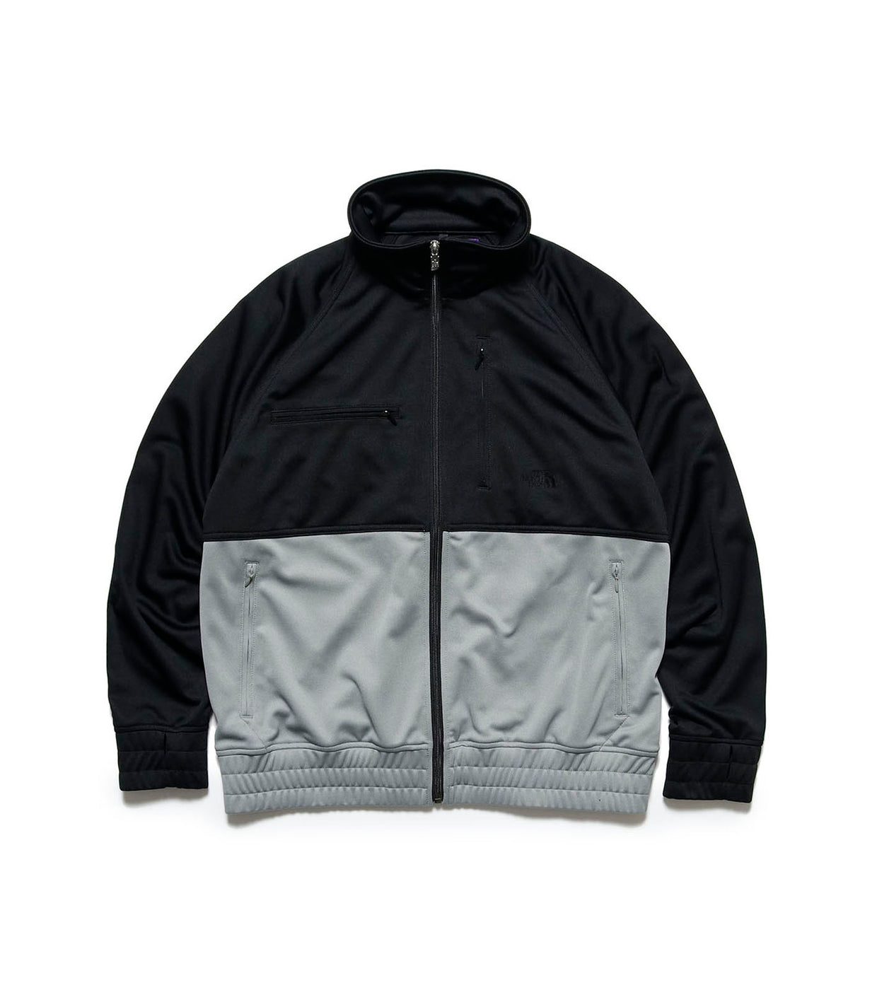 Polyester Linen Jersey Tucked Jacket, Black