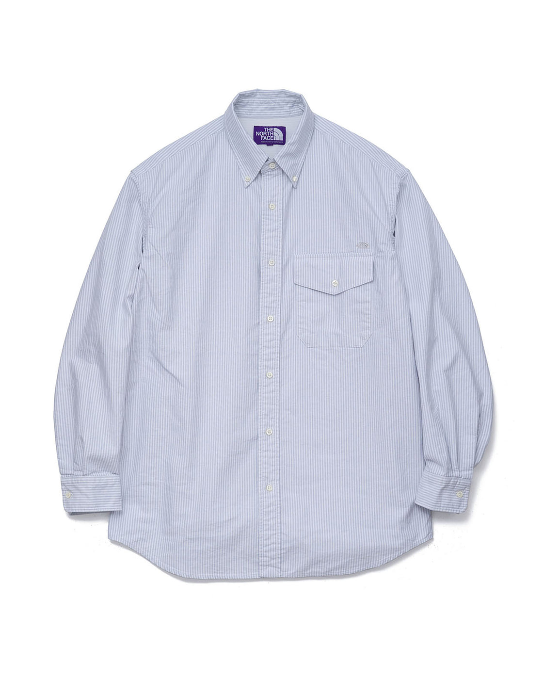 Cotton polyester striped ox button-down shirt, Asphalt Gray