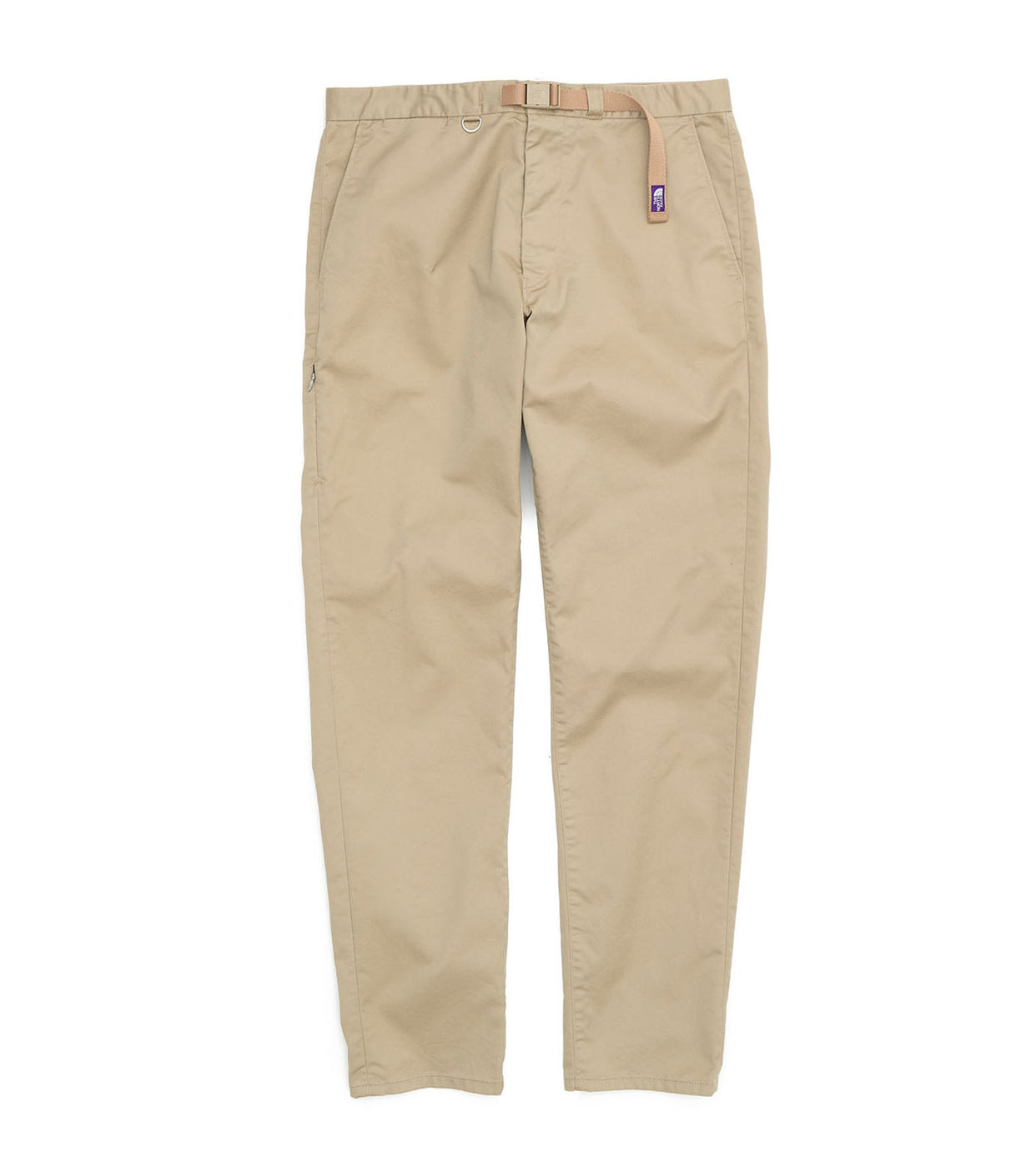 Stretch twill tapered pants, Beige
