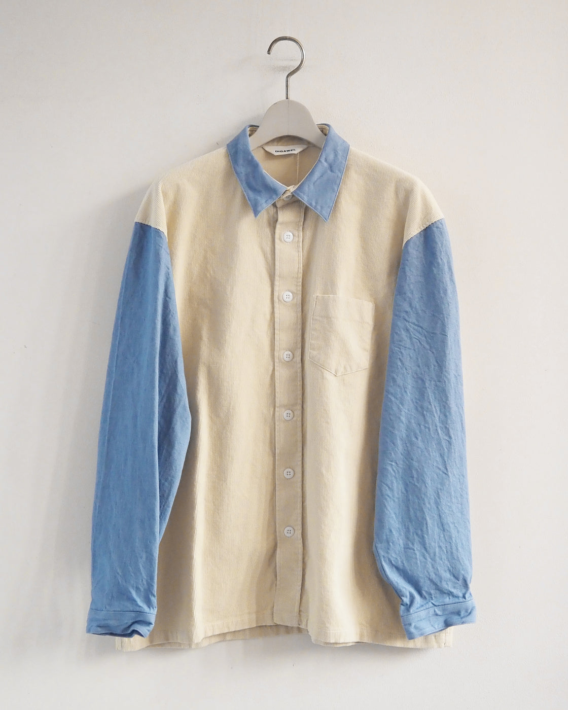DENIM×Corduroy Shirts, White