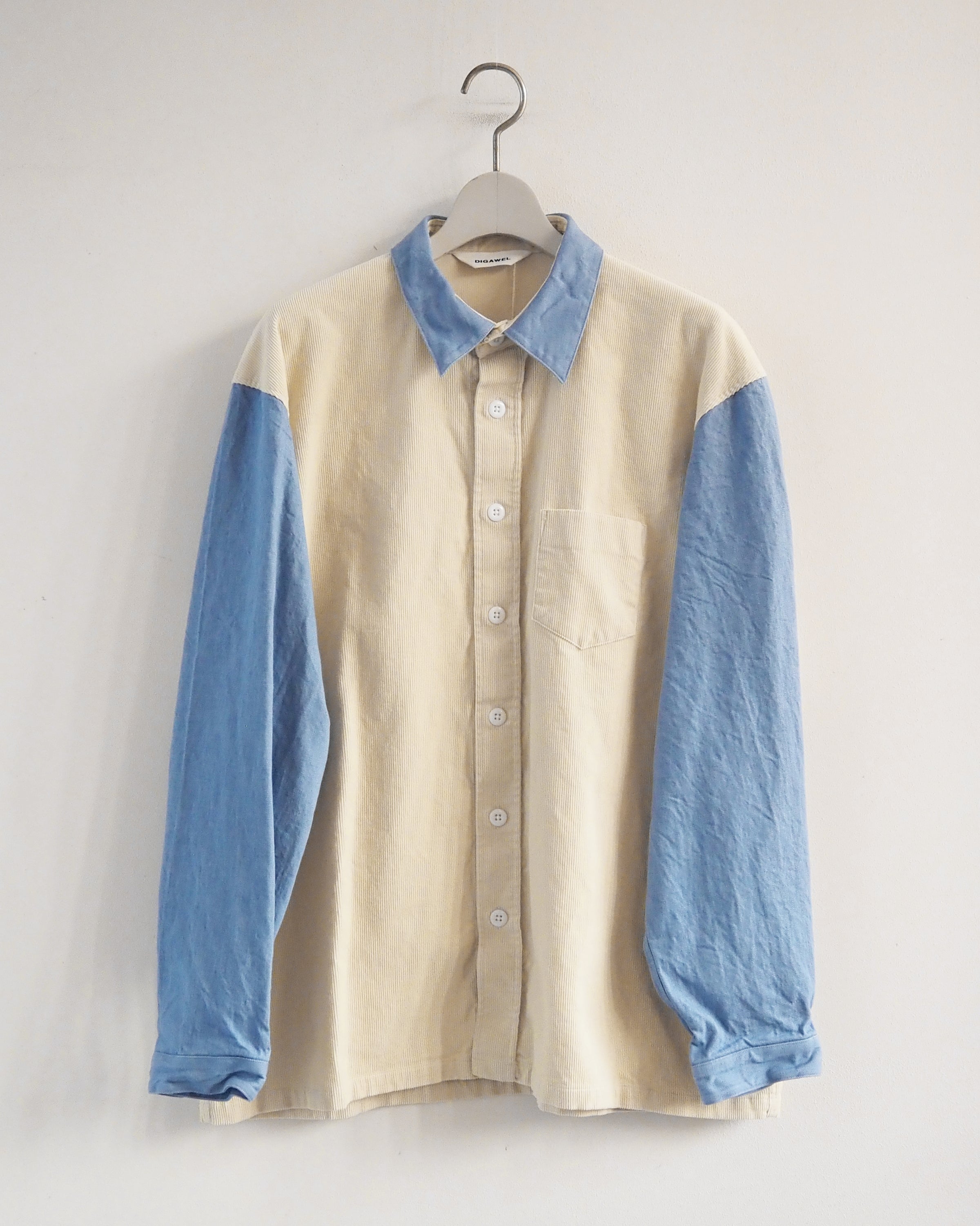 DENIM×Corduroy Shirts, White