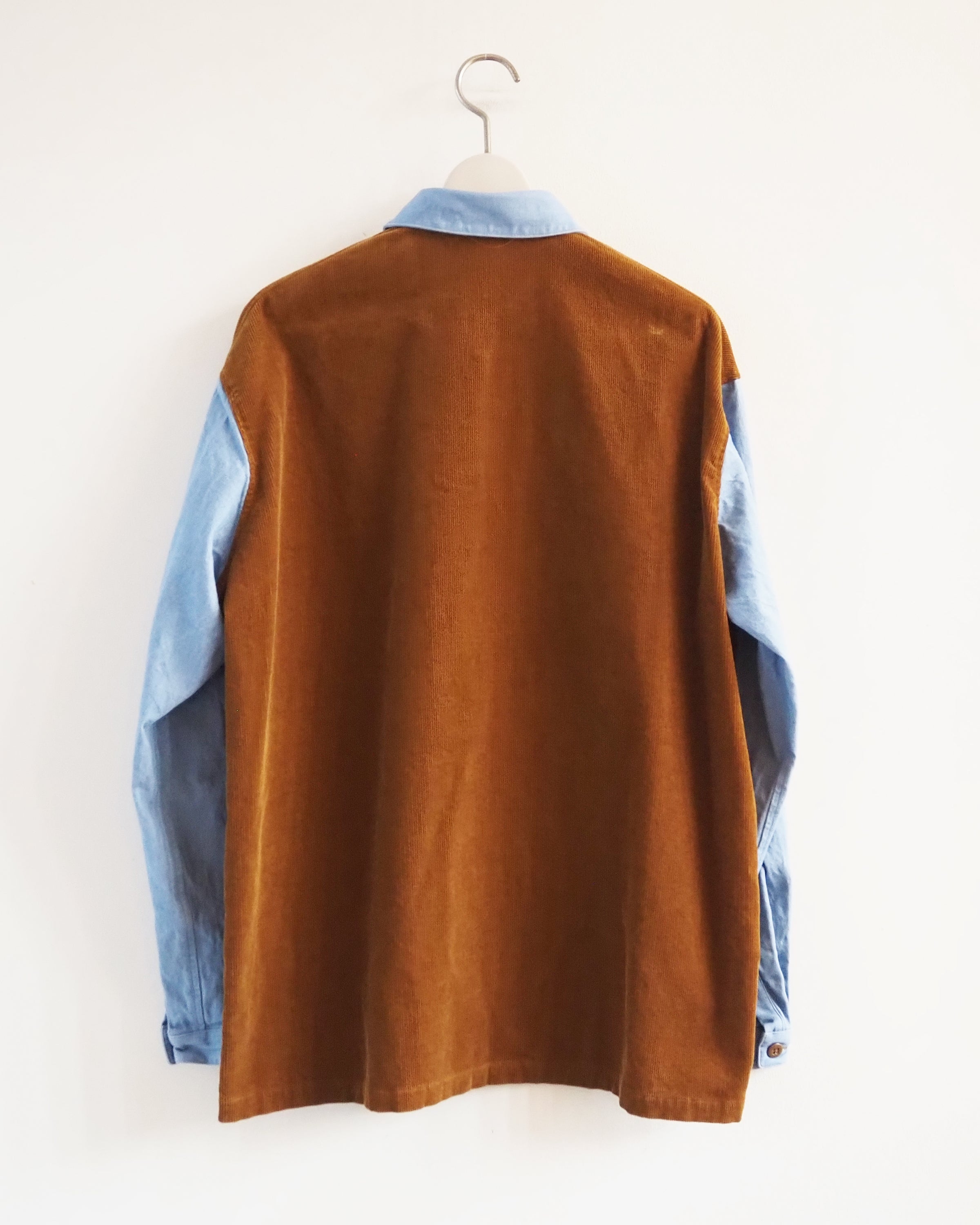 DENIM×Corduroy Shirts, Brown