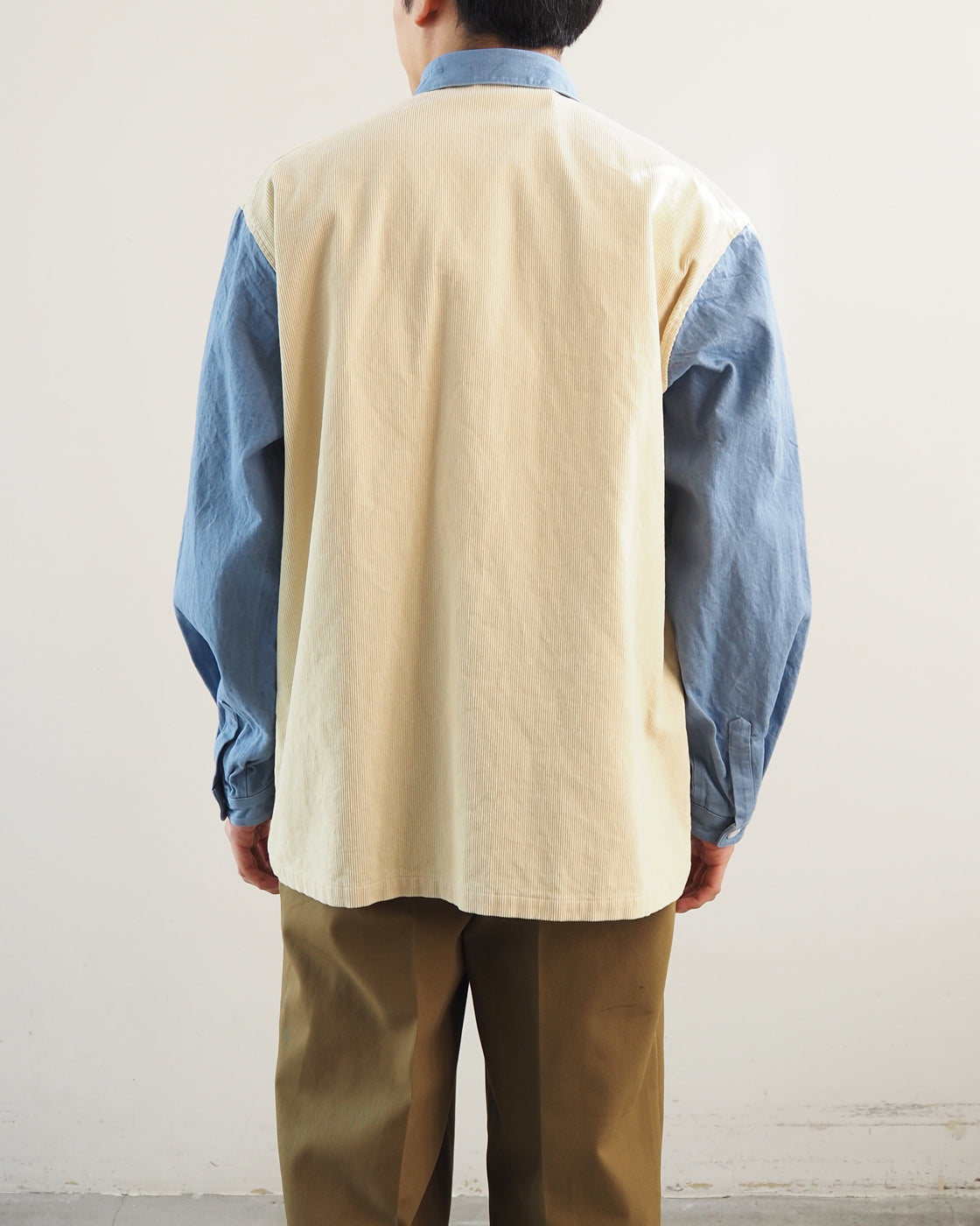 DENIM×Corduroy Shirts, White