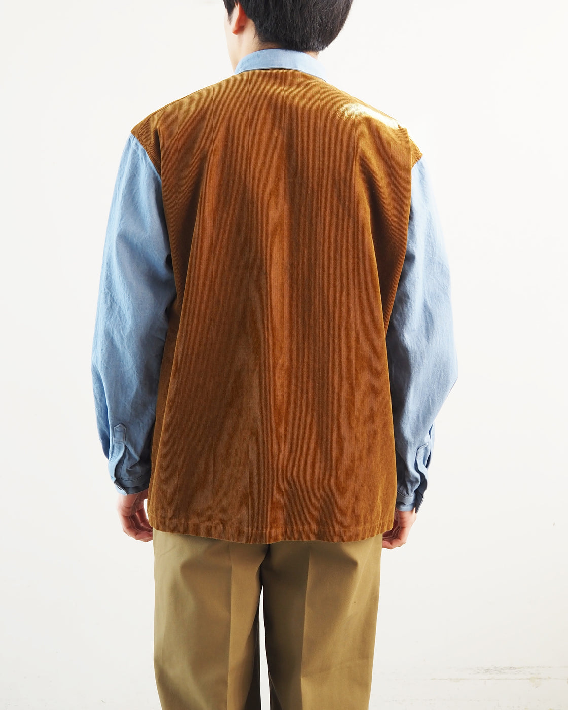 DENIM×Corduroy Shirts, Brown