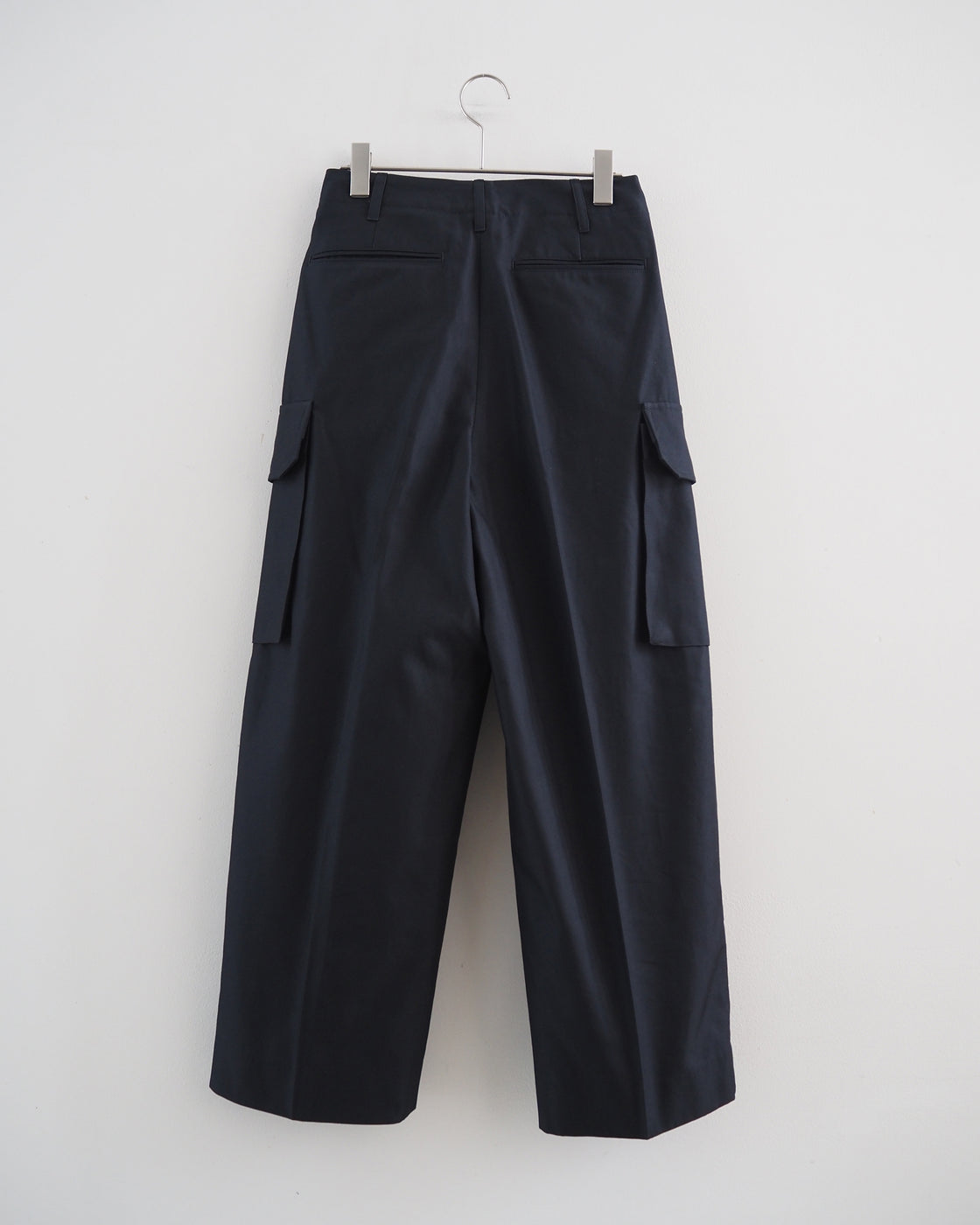 Drill Chambray Super Wide 6P Slacks, Carbon Navy
