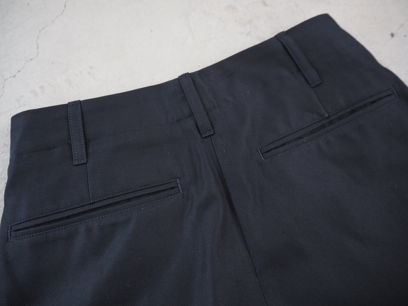 Drill Chambray Super Wide 6P Slacks, Carbon Navy