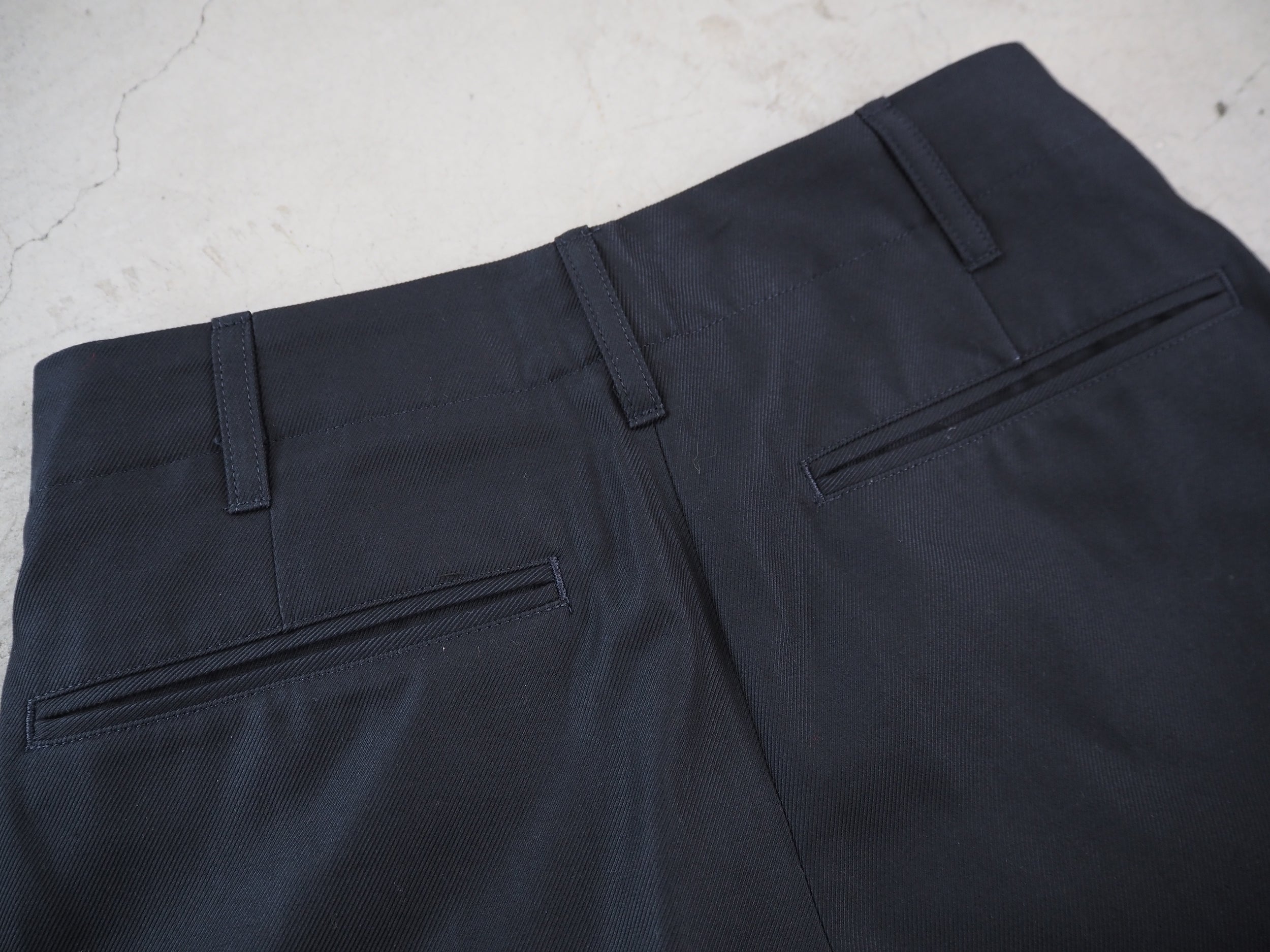 Drill Chambray Super Wide 6P Slacks, Carbon Navy