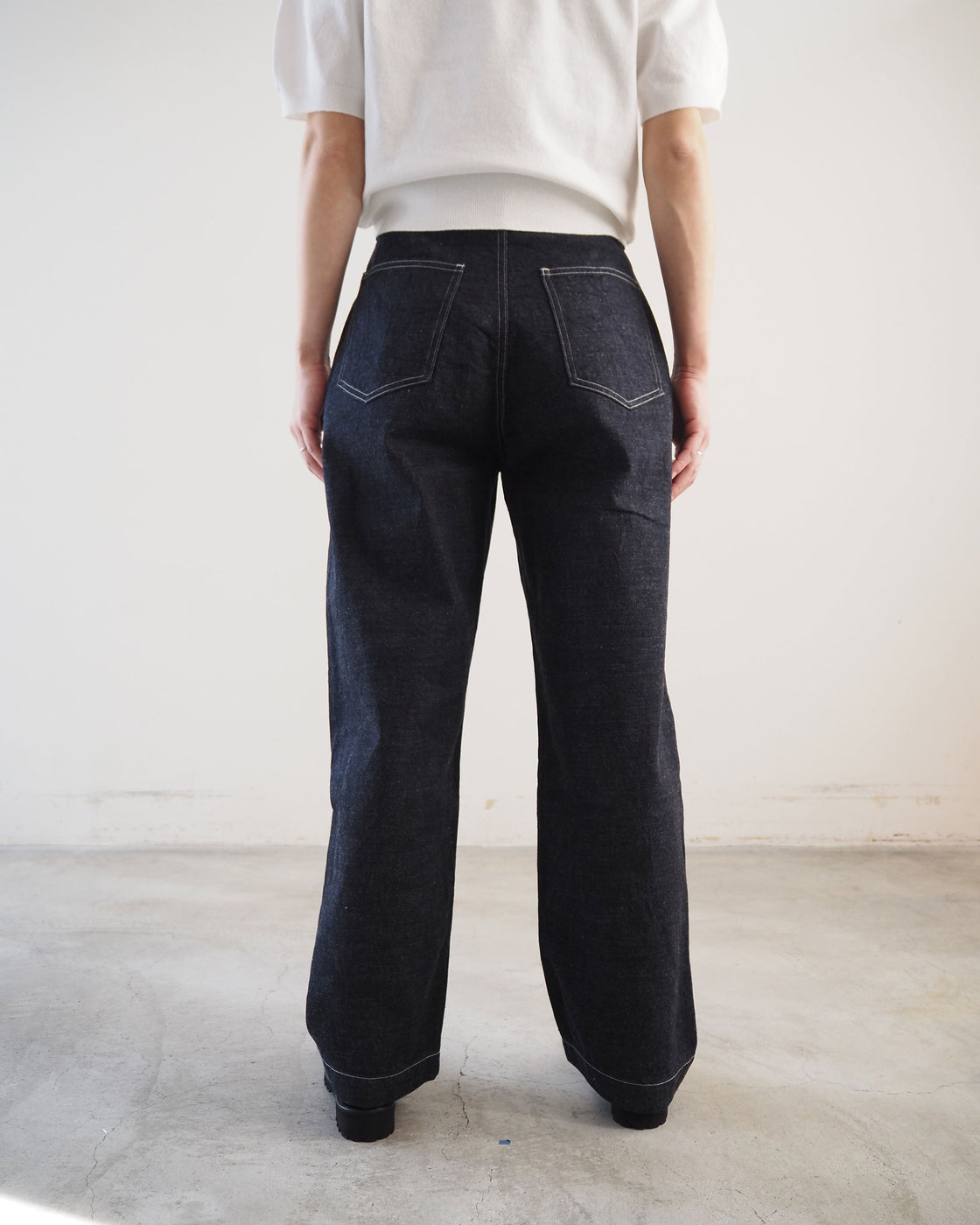 12.9oz Selvage Denim Narrow-belt Pants, Indigo