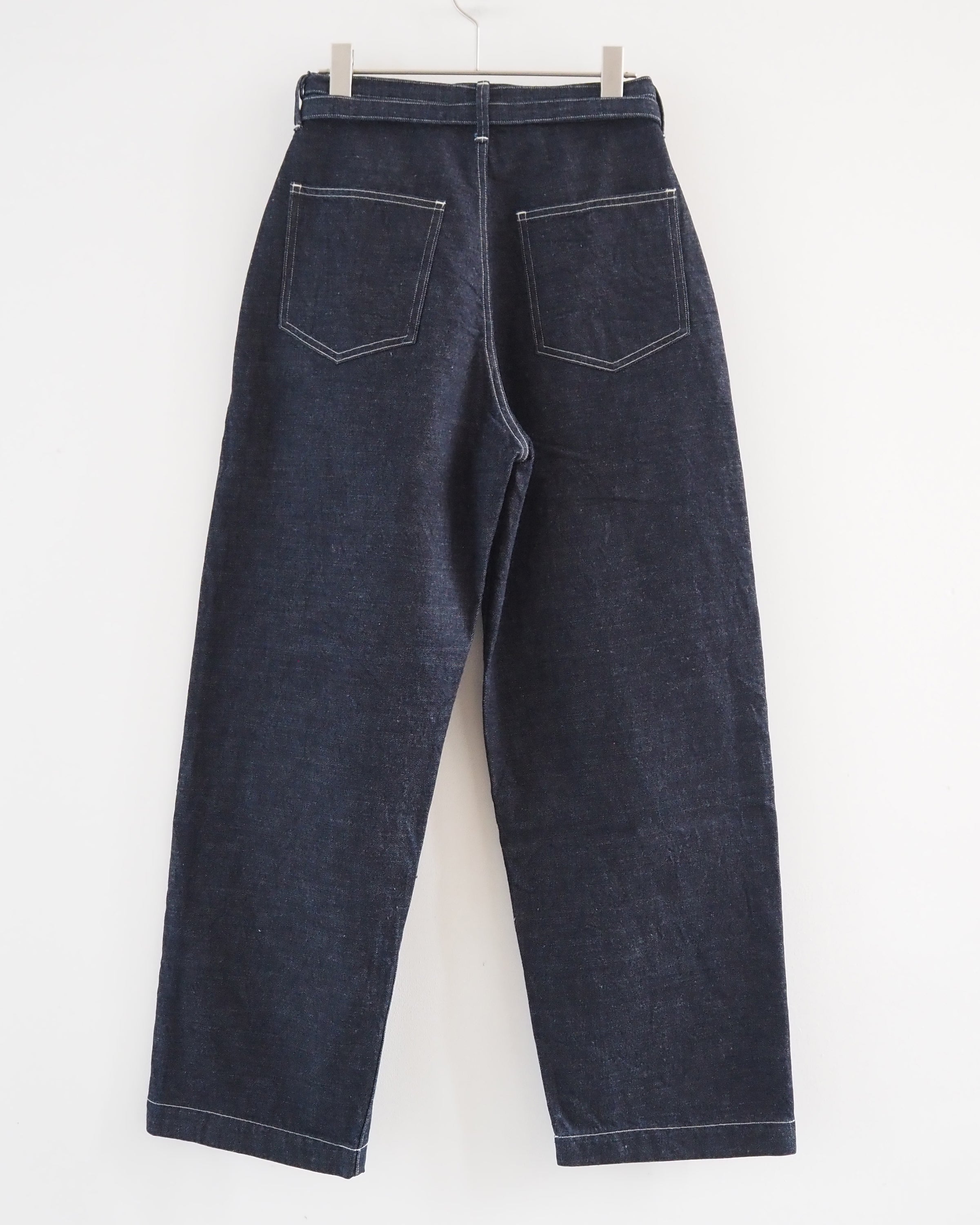 12.9oz Selvage Denim Narrow-belt Pants, Indigo