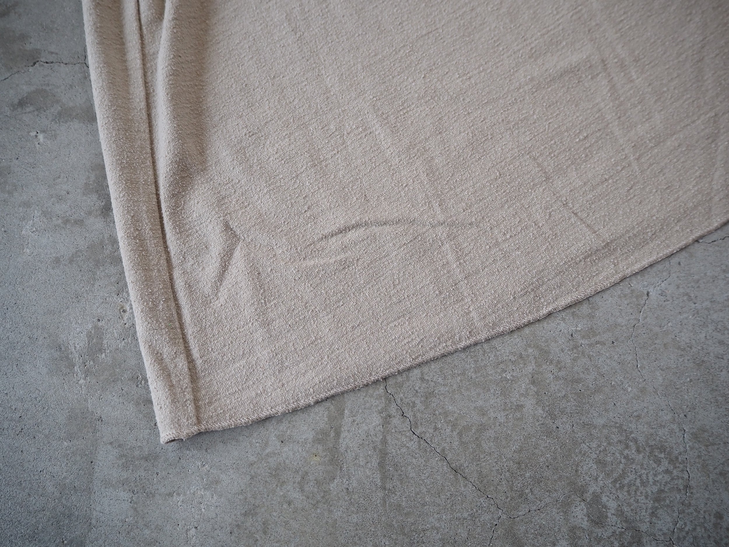 raw silk plain-jersey gathered dress, Flax Beige