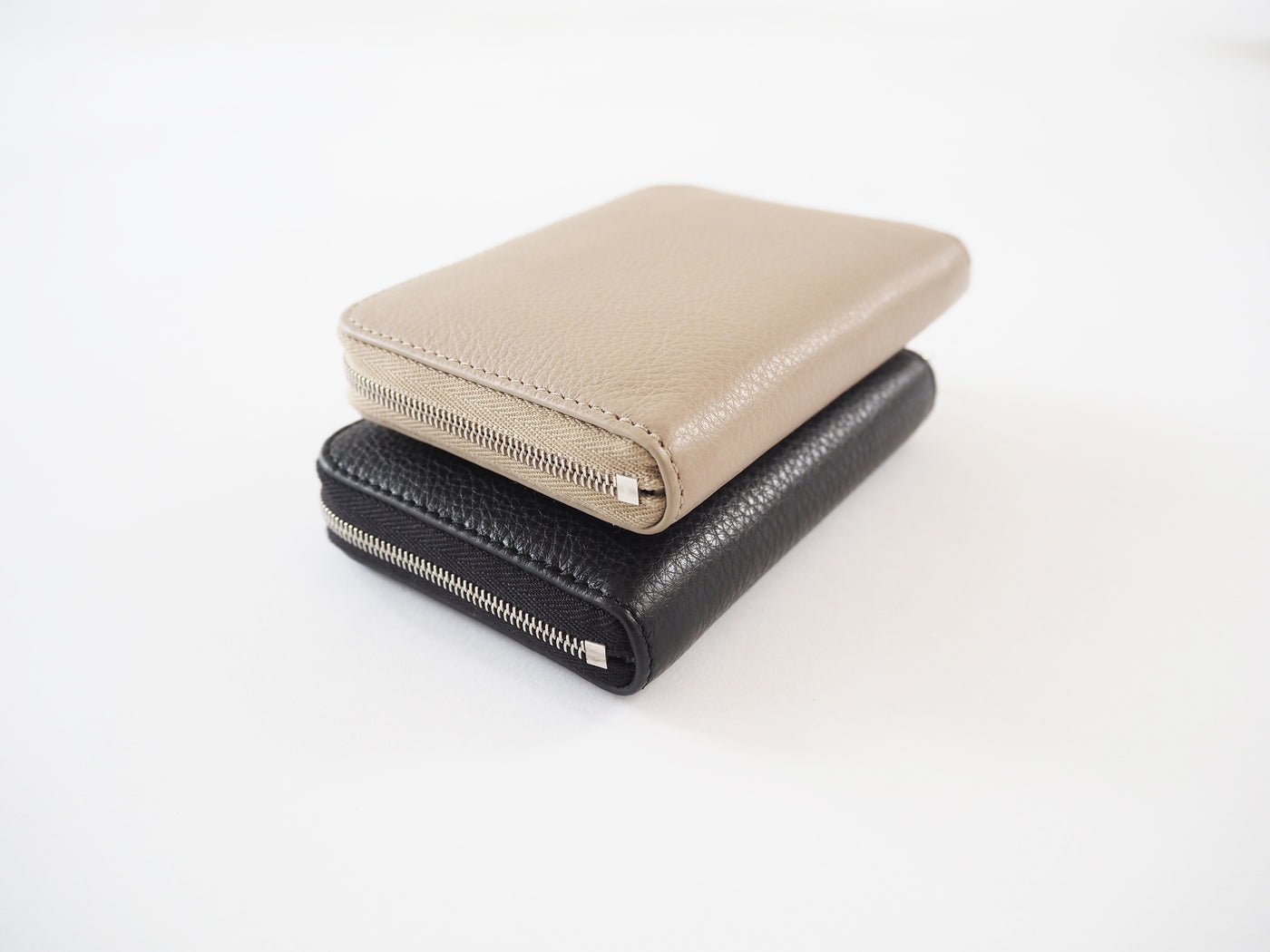 Round wallet, Gray Beige
