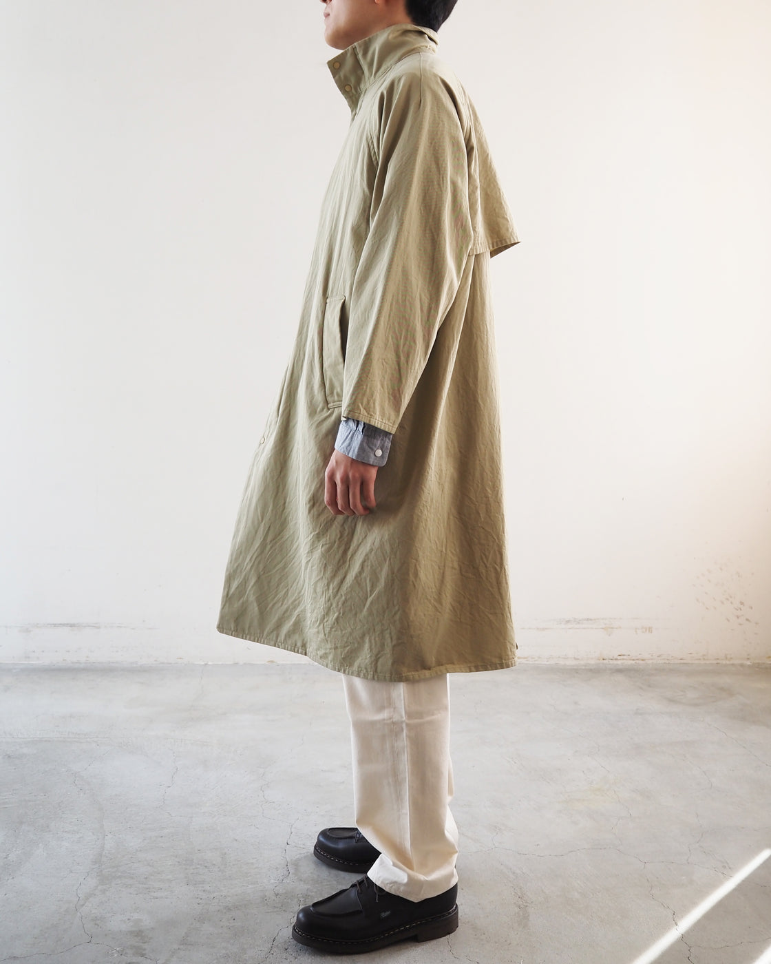 Zip coat stand collar, Beige