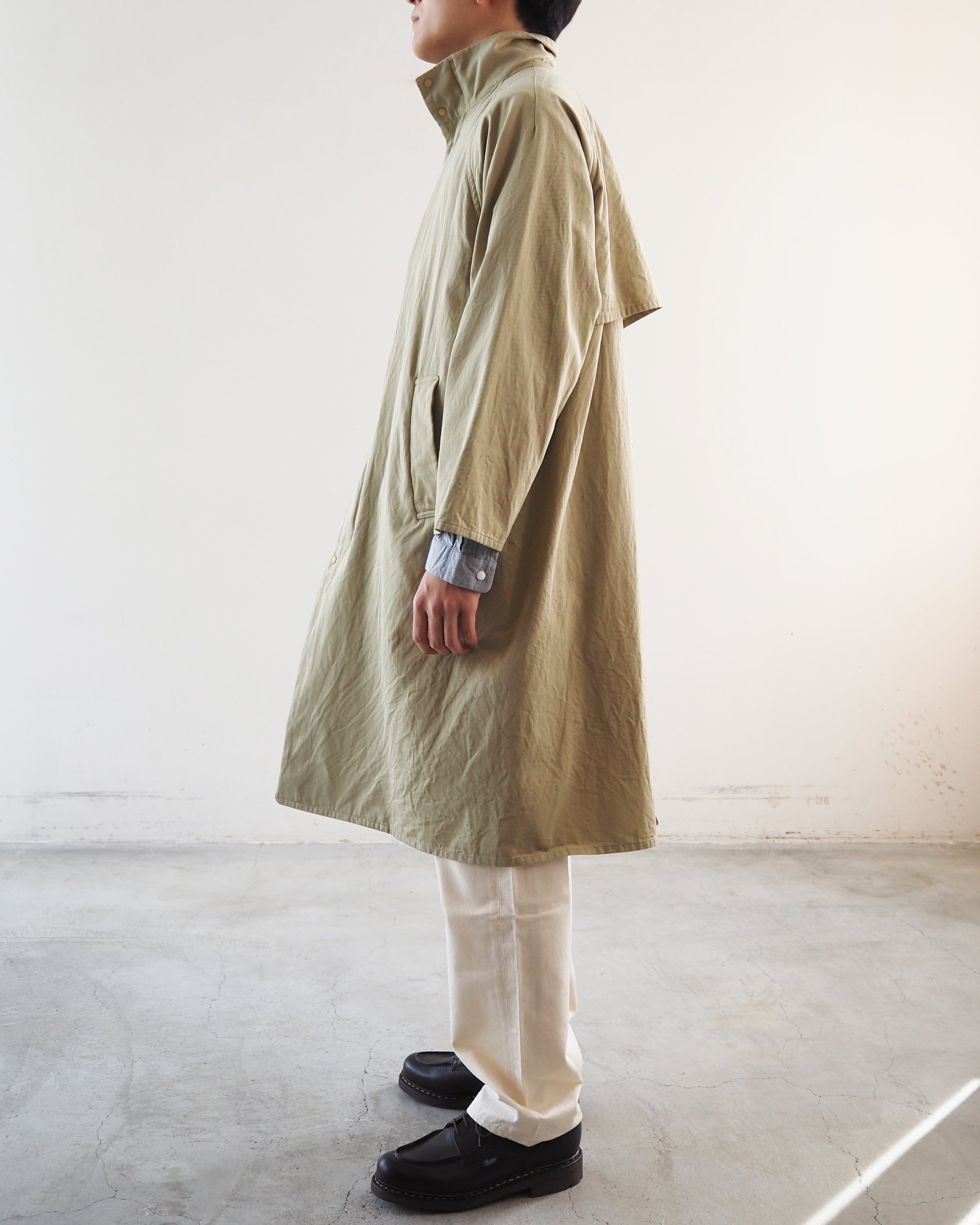 Zip coat stand collar, Beige