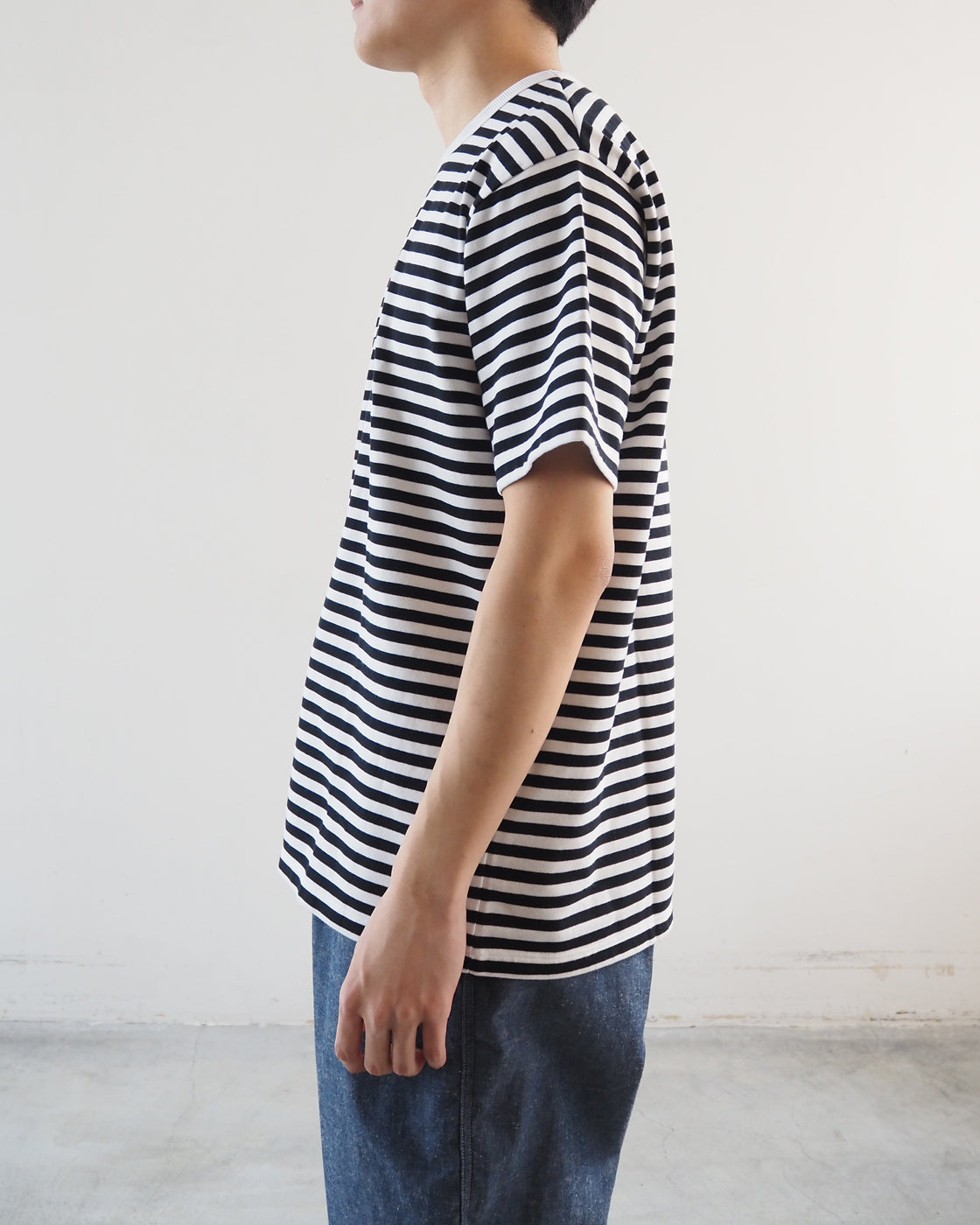 Coolmax Stripe Jersey Tee, Black x White