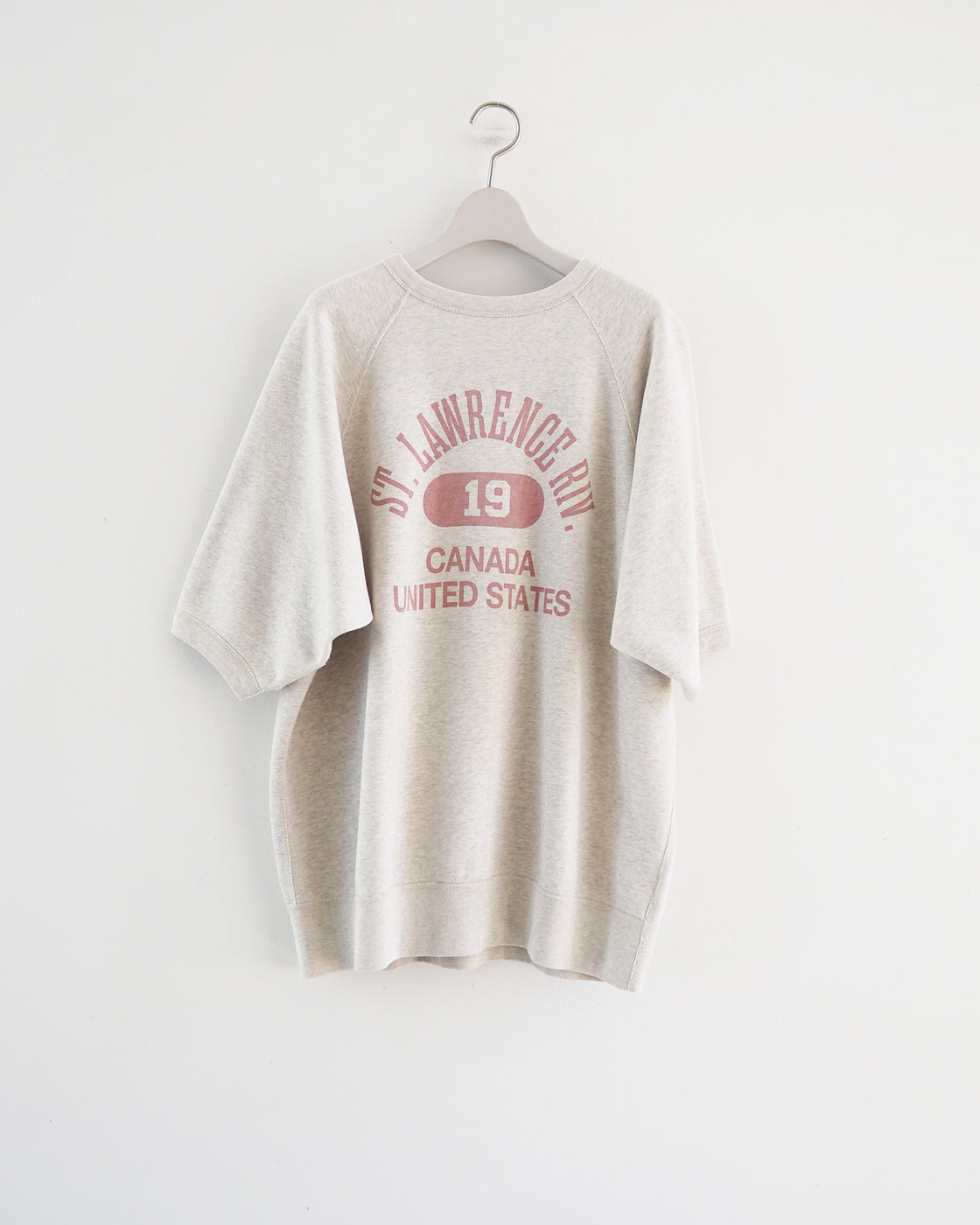 Short Sleeve Sweatshirt, Light Top Gray