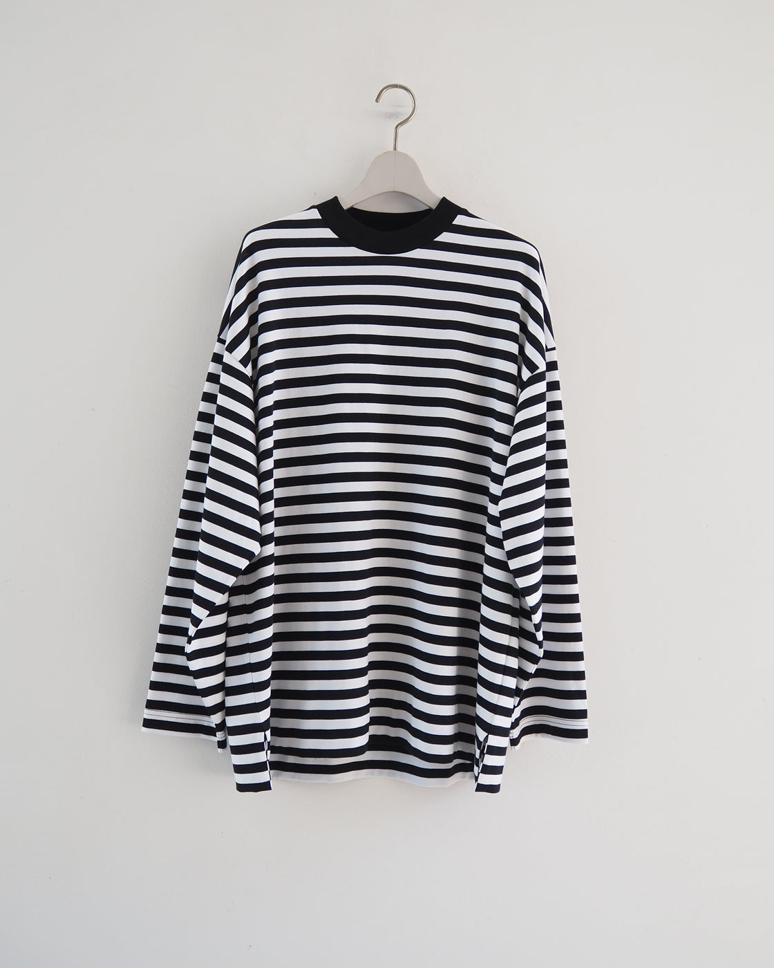 Box Tee Long Sleeve, Black x White