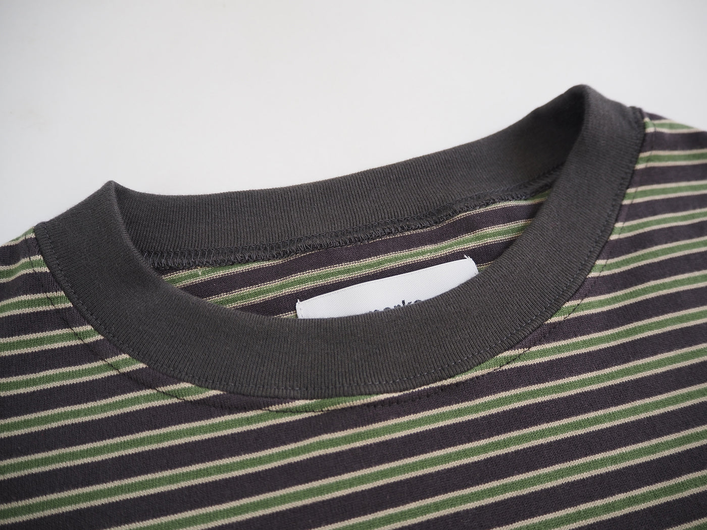 Striped Tee, Long Sleeve, Charcoal