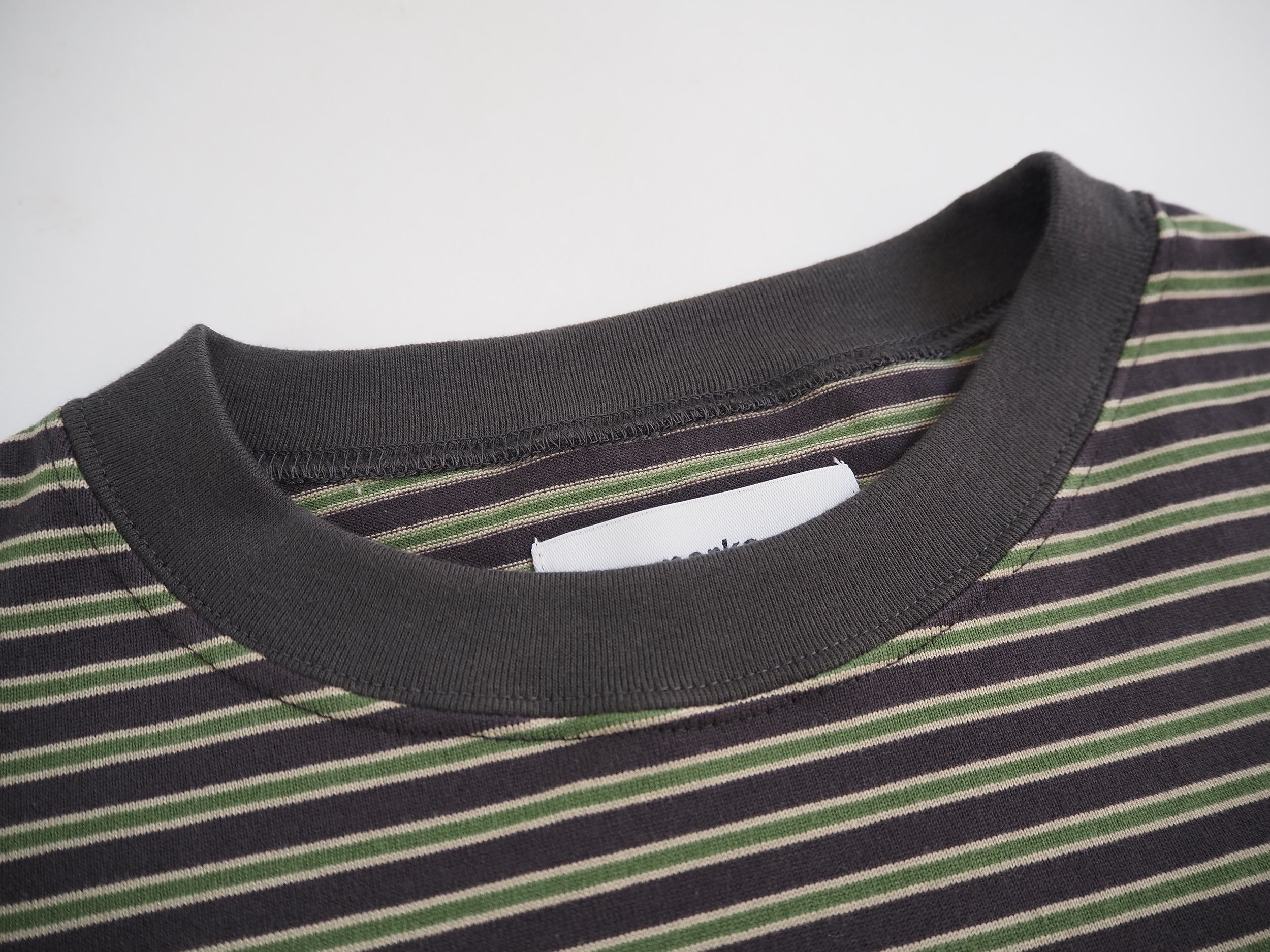 Striped Tee, Long Sleeve, Charcoal
