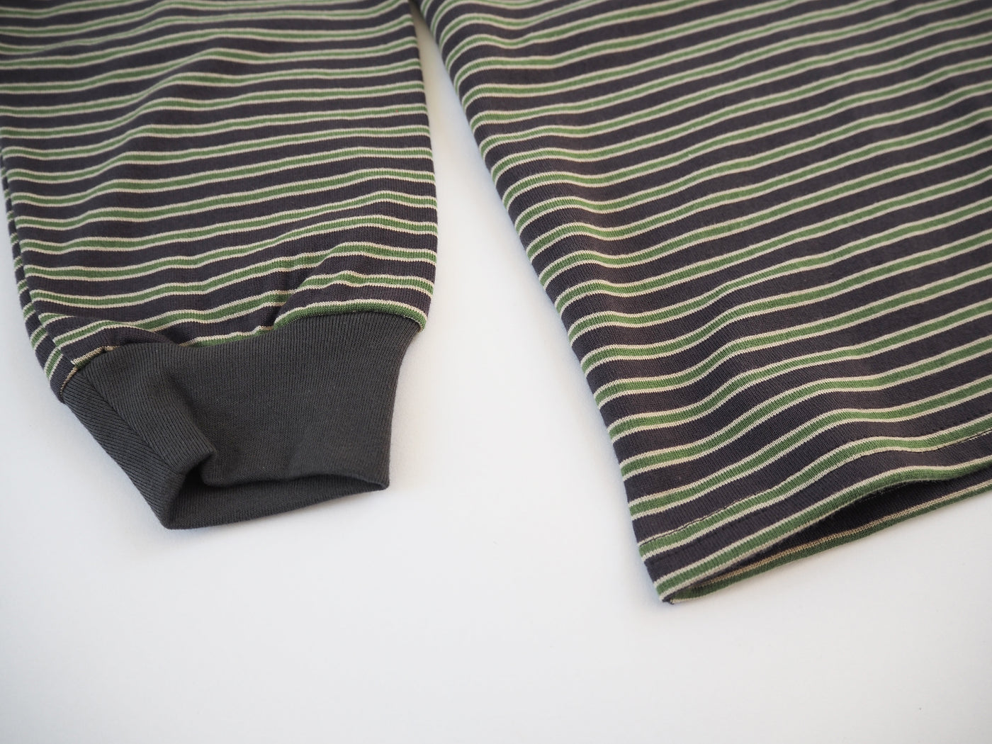 Striped Tee, Long Sleeve, Charcoal