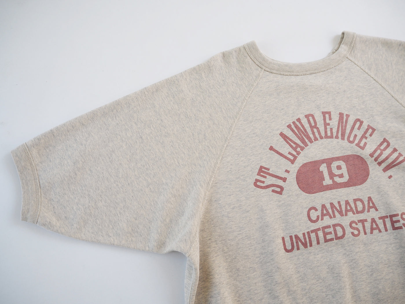 Short Sleeve Sweatshirt, Light Top Gray