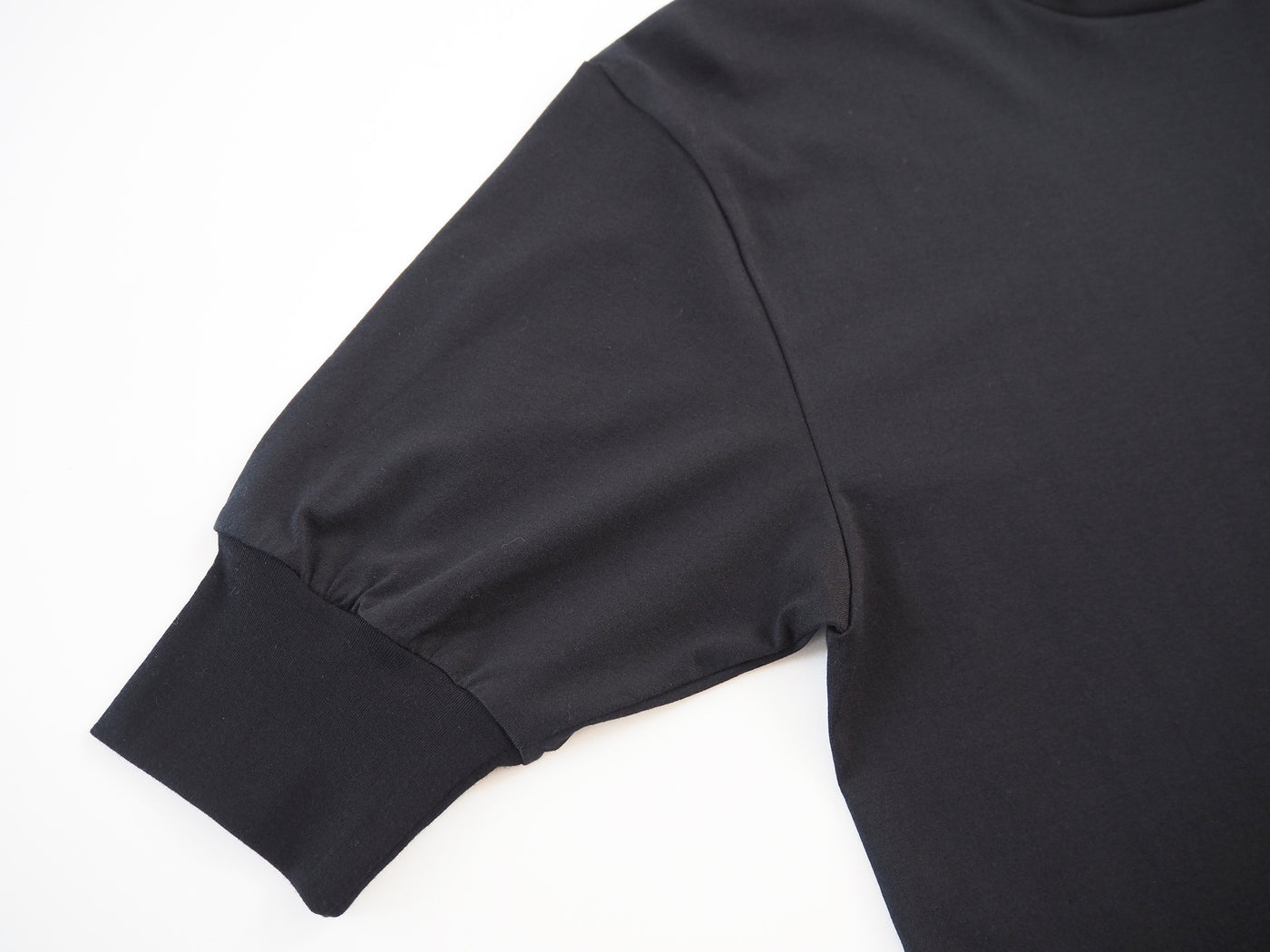 ALWEL Mock Neck Half Sleeve Tee, Black