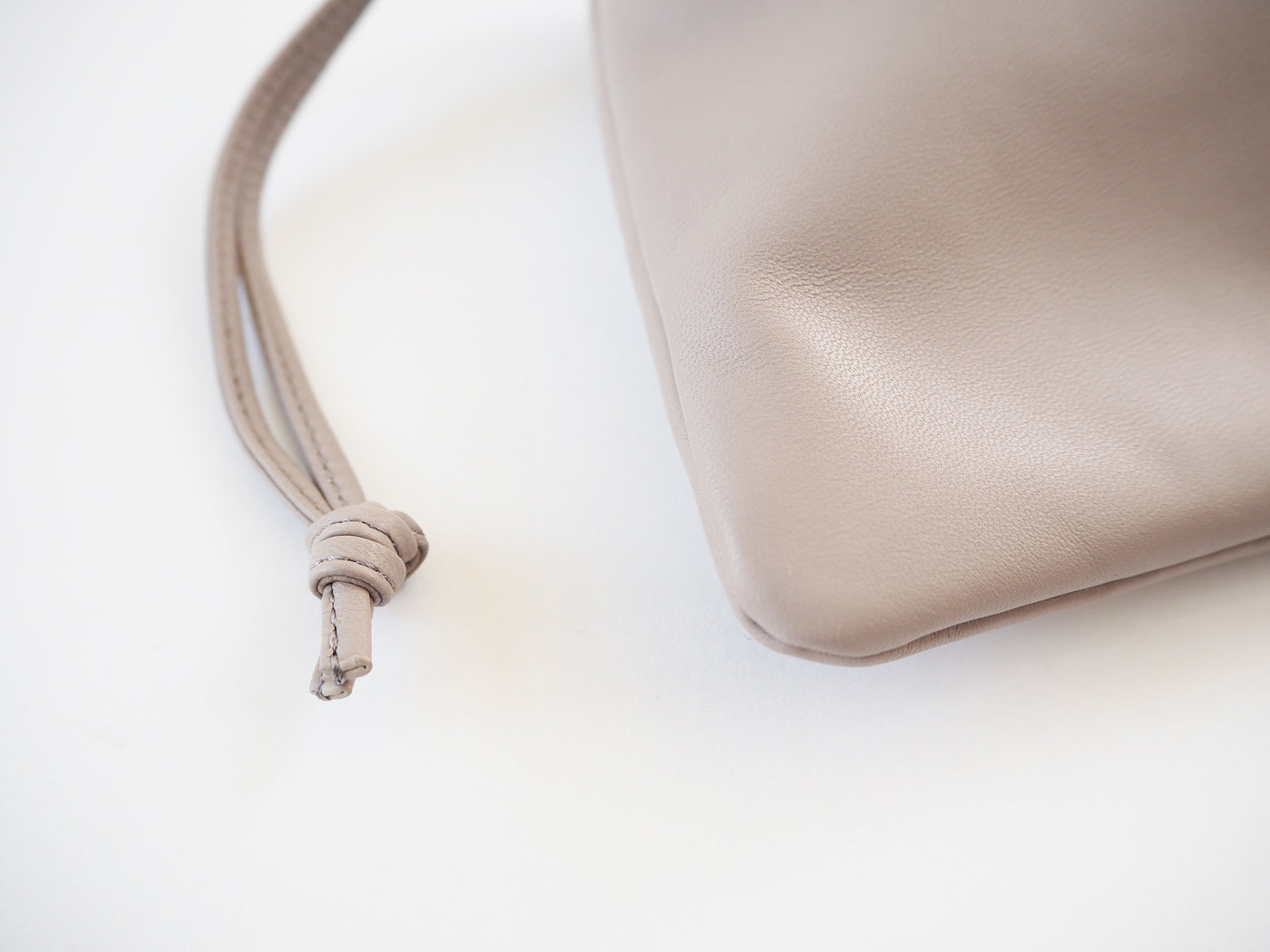 Drawstring pouch, Gray Beige