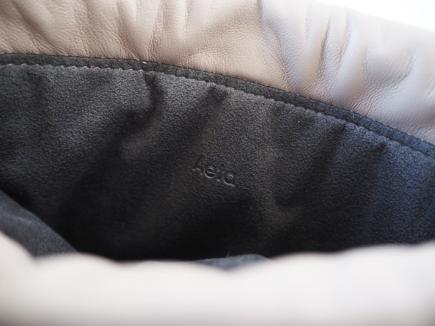 Drawstring pouch, Gray Beige