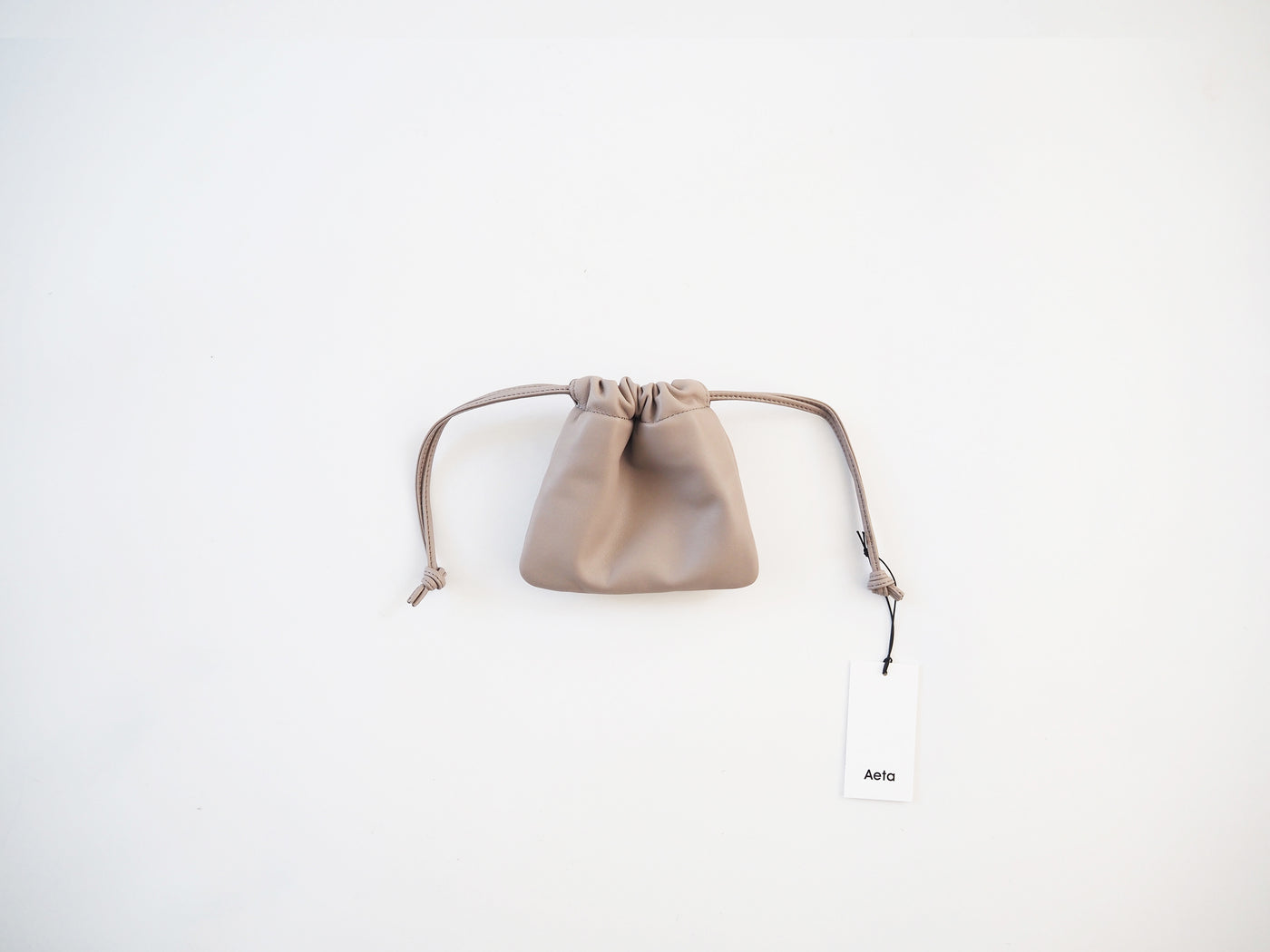 Drawstring pouch, Gray Beige
