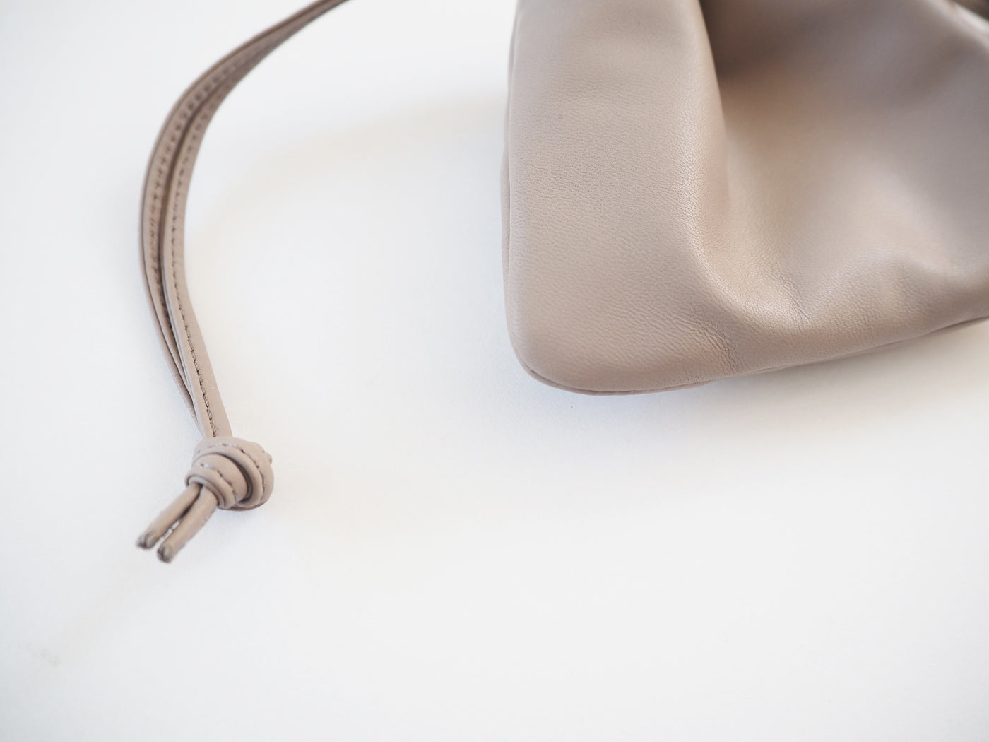 Drawstring pouch, Gray Beige